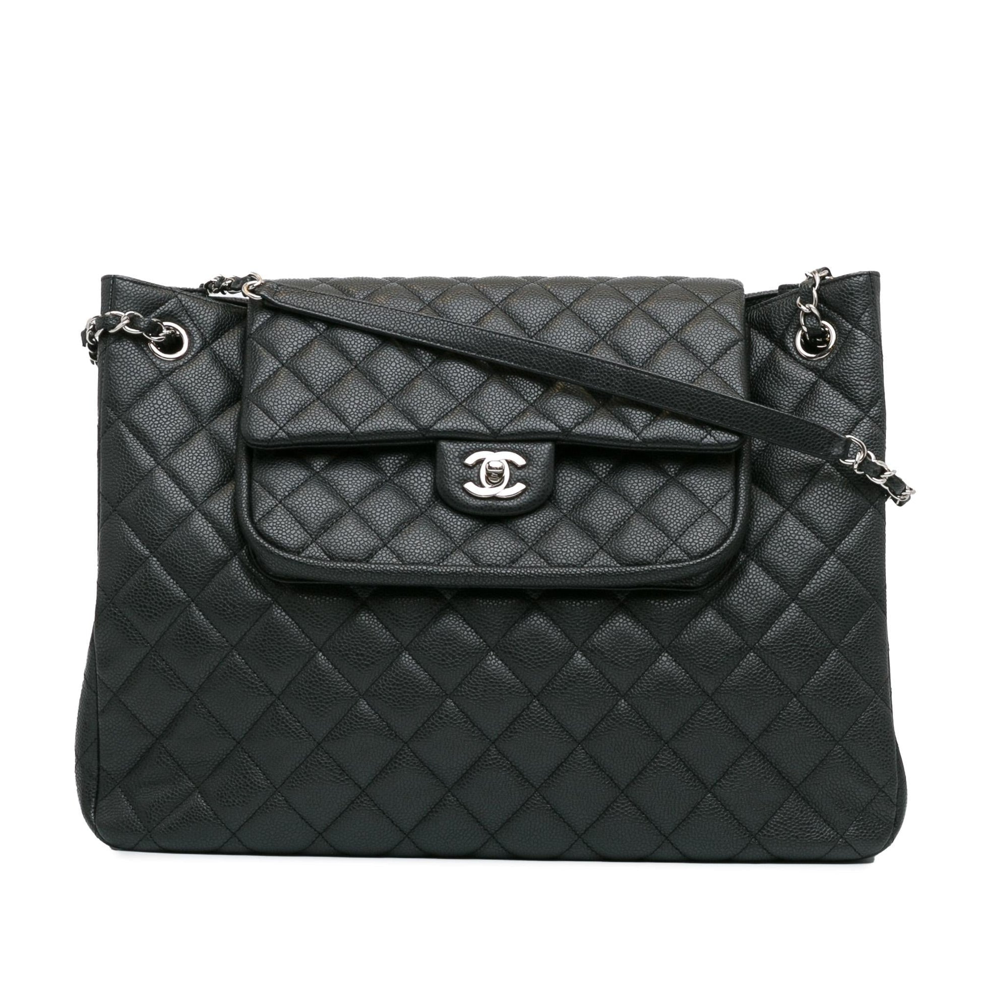 Chanel Caviar Flap Shopping SHG-UY8l1Y Tote Bag