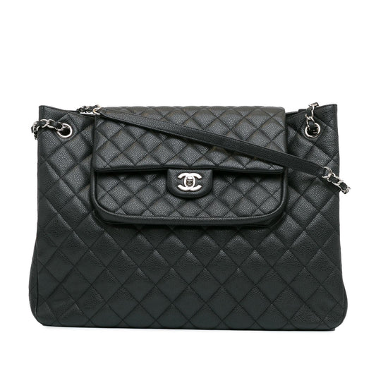 Chanel Caviar Flap Shopping SHG-UY8l1Y Tote Bag