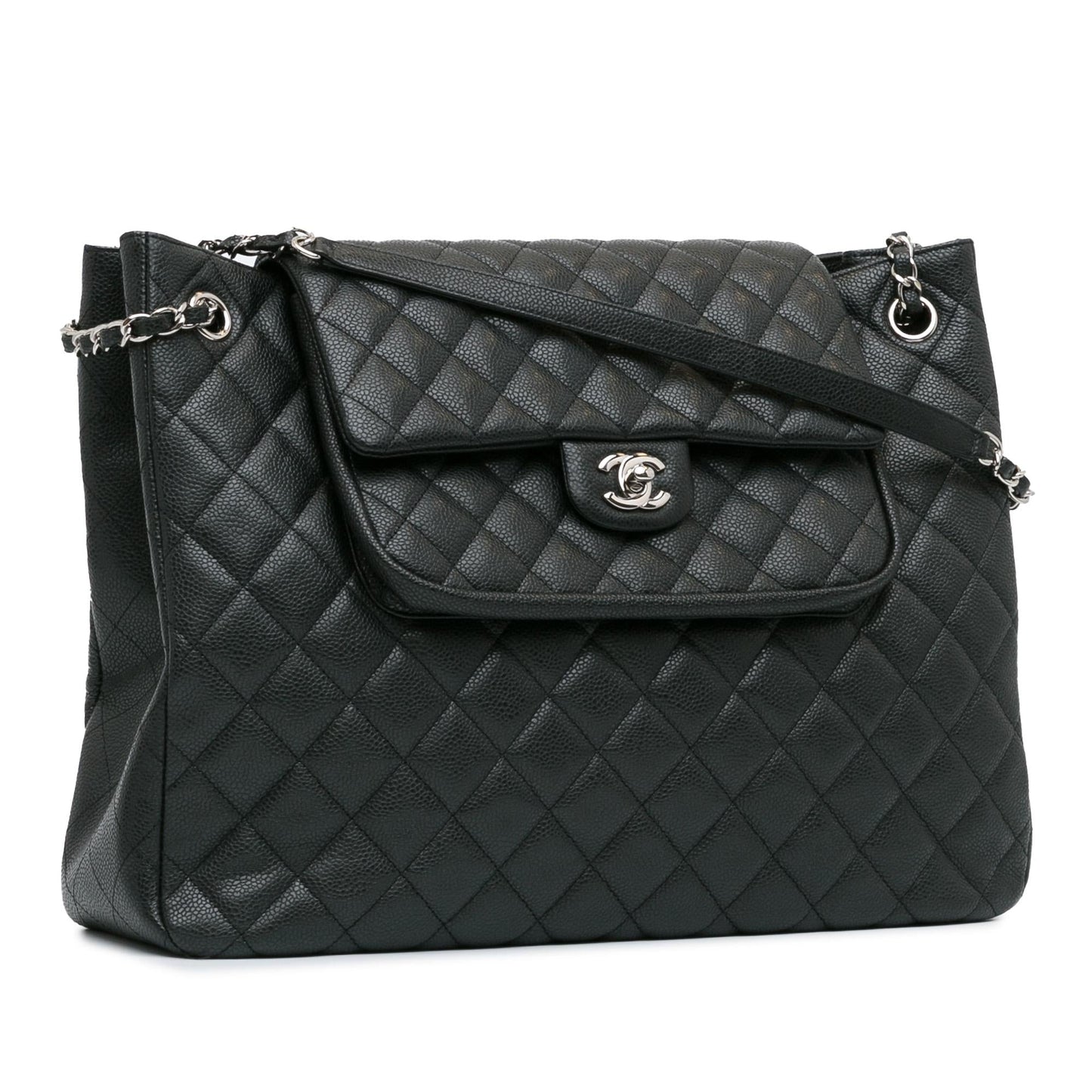 Chanel Caviar Flap Shopping SHG-UY8l1Y Tote Bag