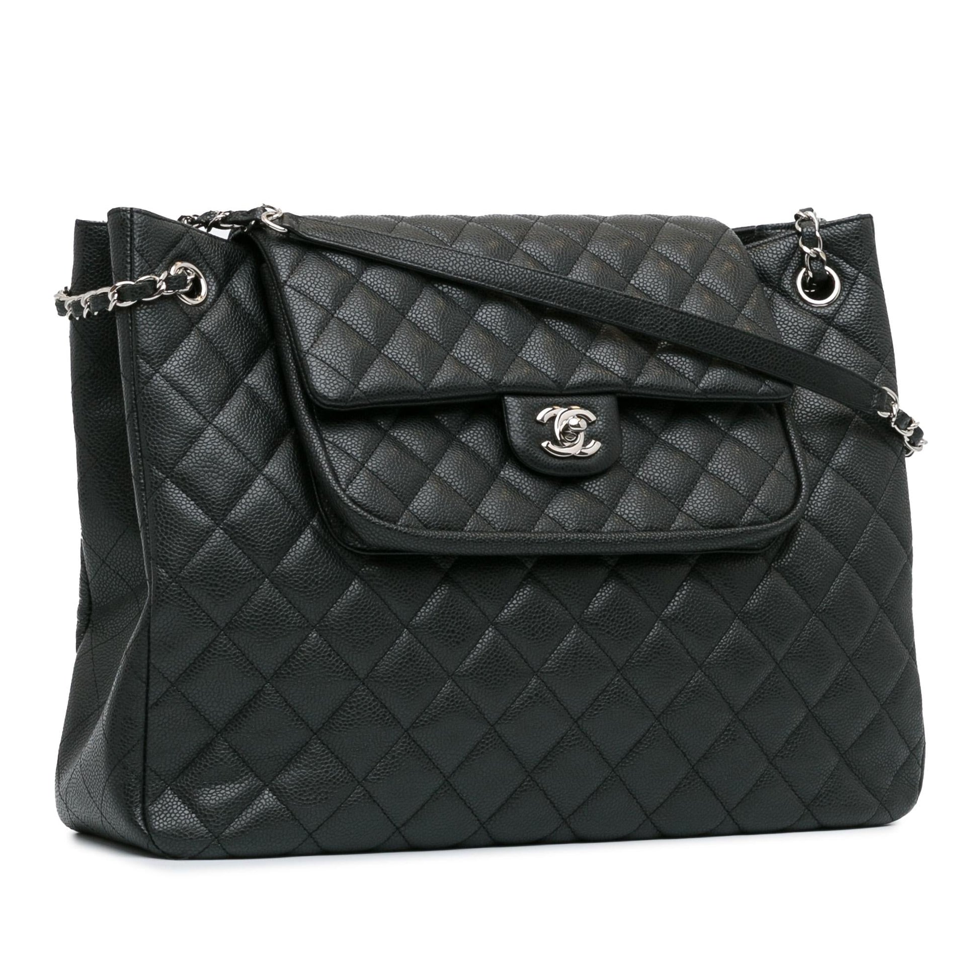 Chanel Caviar Flap Shopping SHG-UY8l1Y Tote Bag