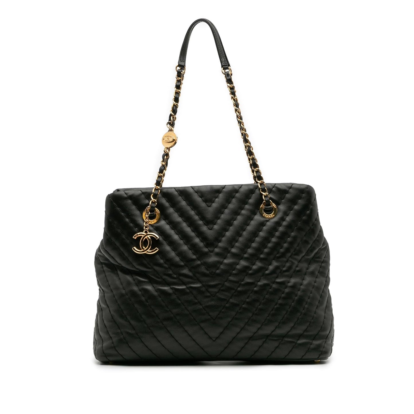 Chanel Chevron Calfskin Surpique Tote Bag