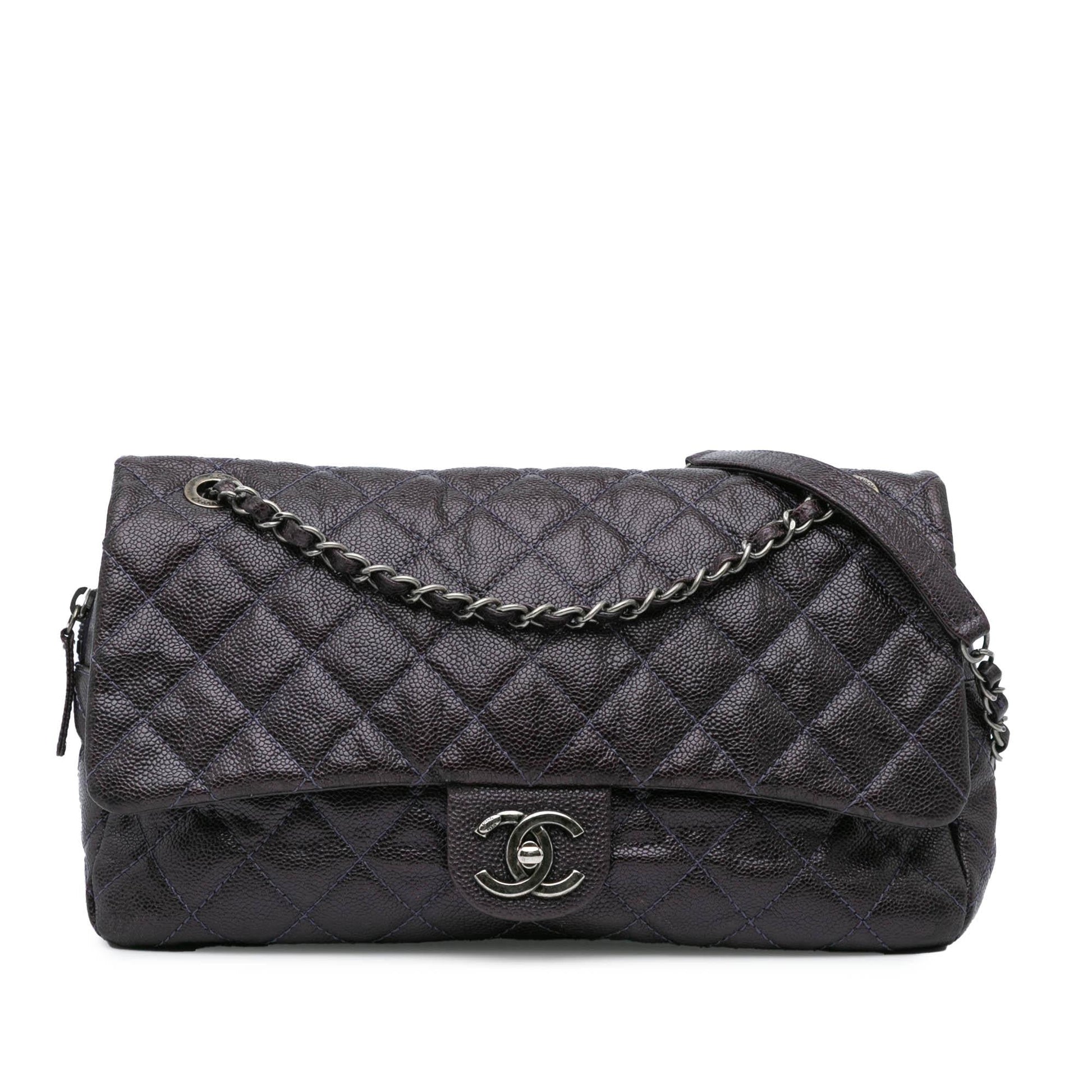 Chanel Classic Caviar Easy Zip Flap Handbag