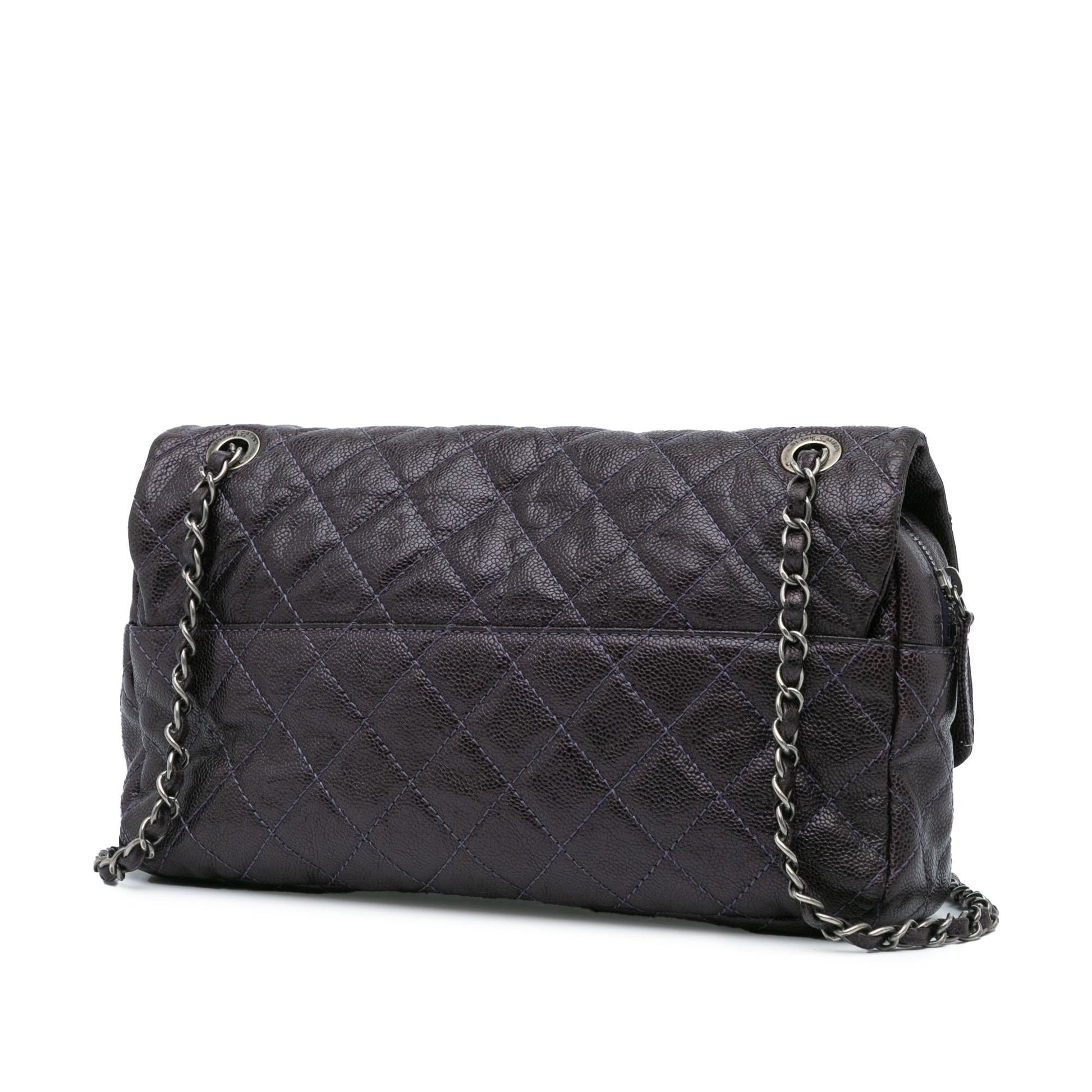 Chanel Classic Caviar Easy Zip Flap Handbag