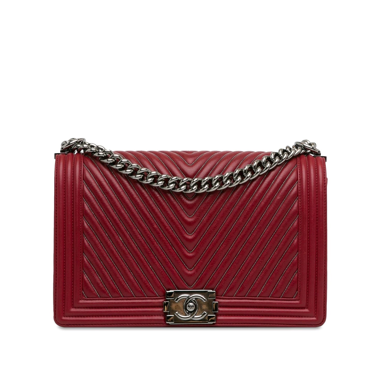 Chanel Embellished Calfskin Chevron Boy Flap SHG-HF4Dqm Handbag