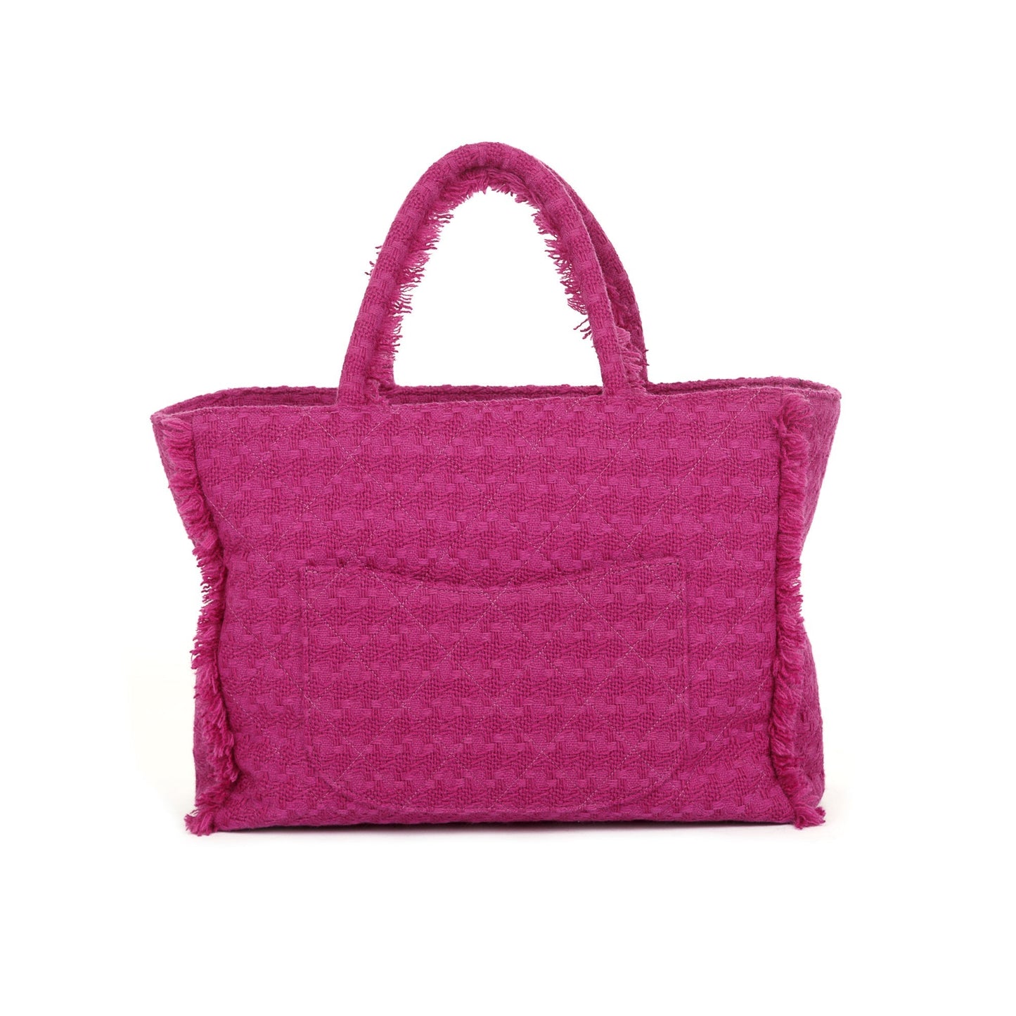 Chanel Giant Logo Tweed Shopping Travel Bag