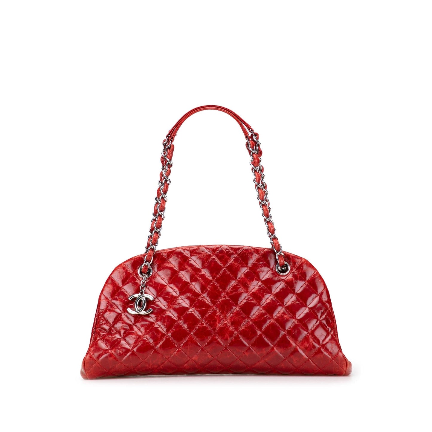 Chanel Glazed Calfskin Mademoiselle Bowling Handbag