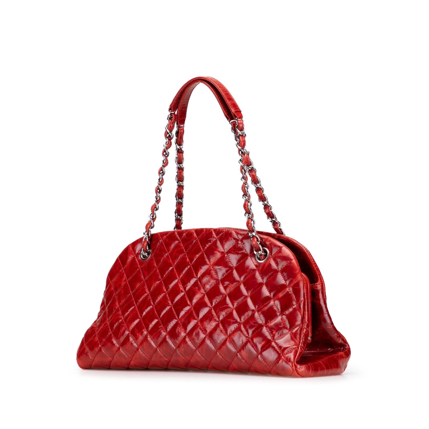 Chanel Glazed Calfskin Mademoiselle Bowling Handbag