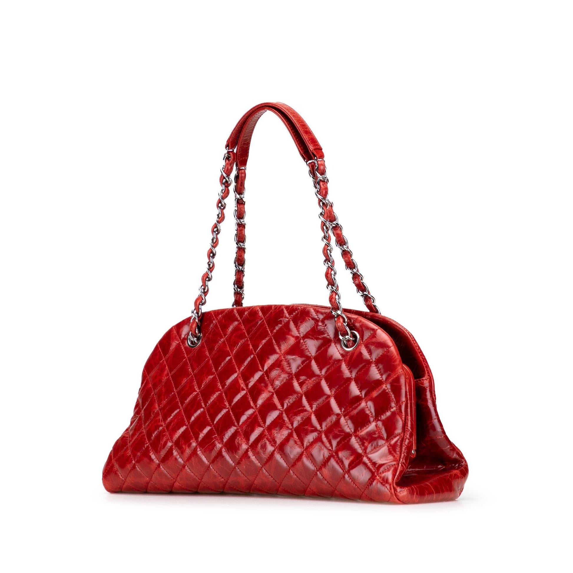 Chanel Glazed Calfskin Mademoiselle Bowling Handbag