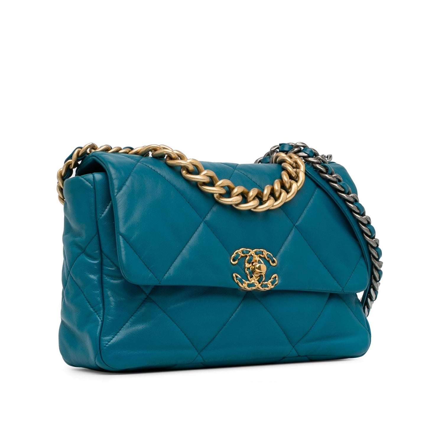 Chanel Large Lambskin 19 Flap (Shg-Oliaoj) Bag