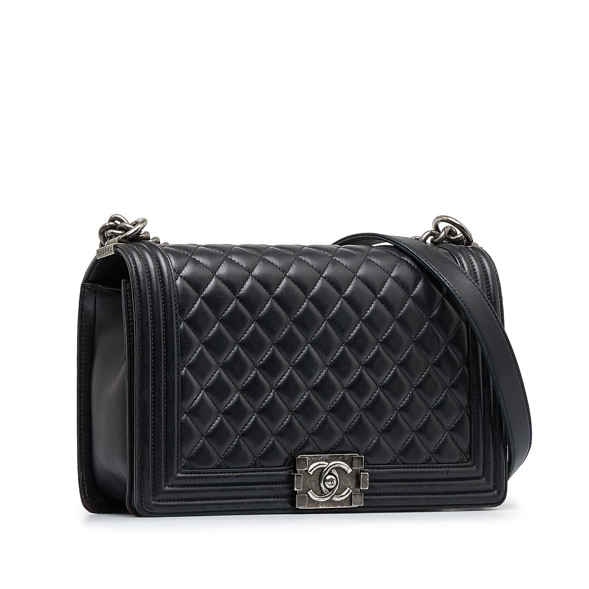Chanel Lambskin Boy SHG-suBMpB Handbag