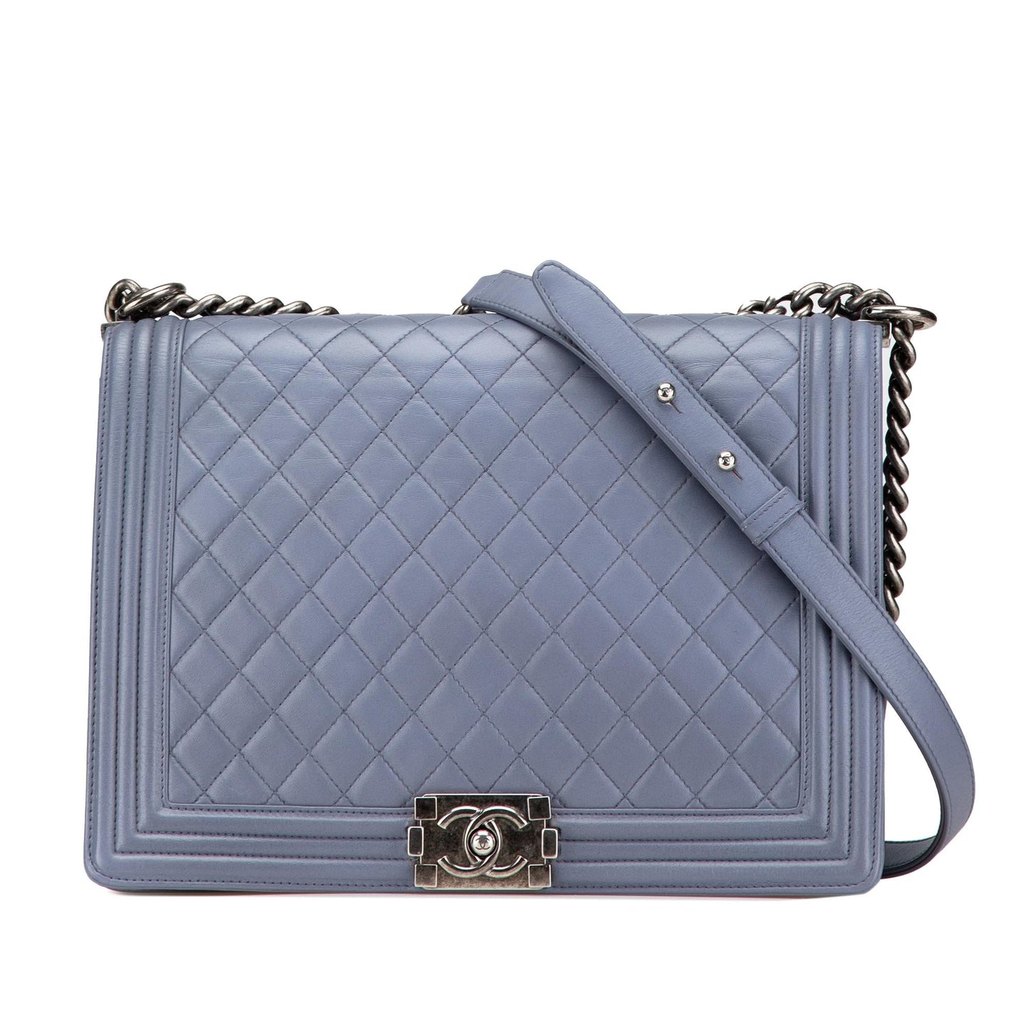 Chanel Lambskin Boy Flap Handbag Shg Hucasr