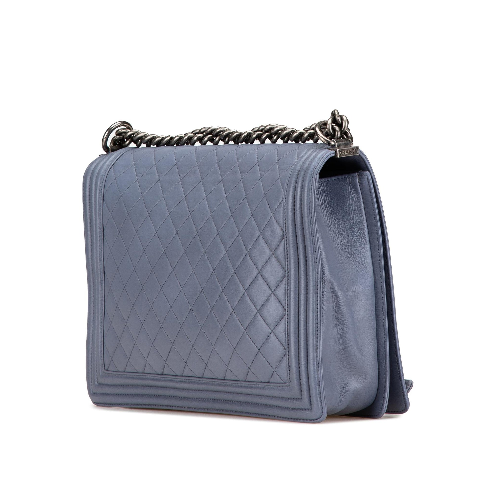 Chanel Lambskin Boy Flap Handbag Shg Hucasr