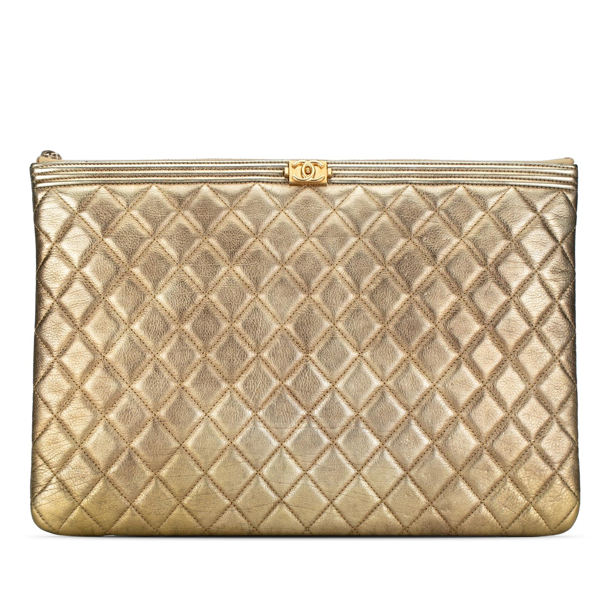 Chanel Lambskin Boy O SHG-SszkxH Clutch Bag