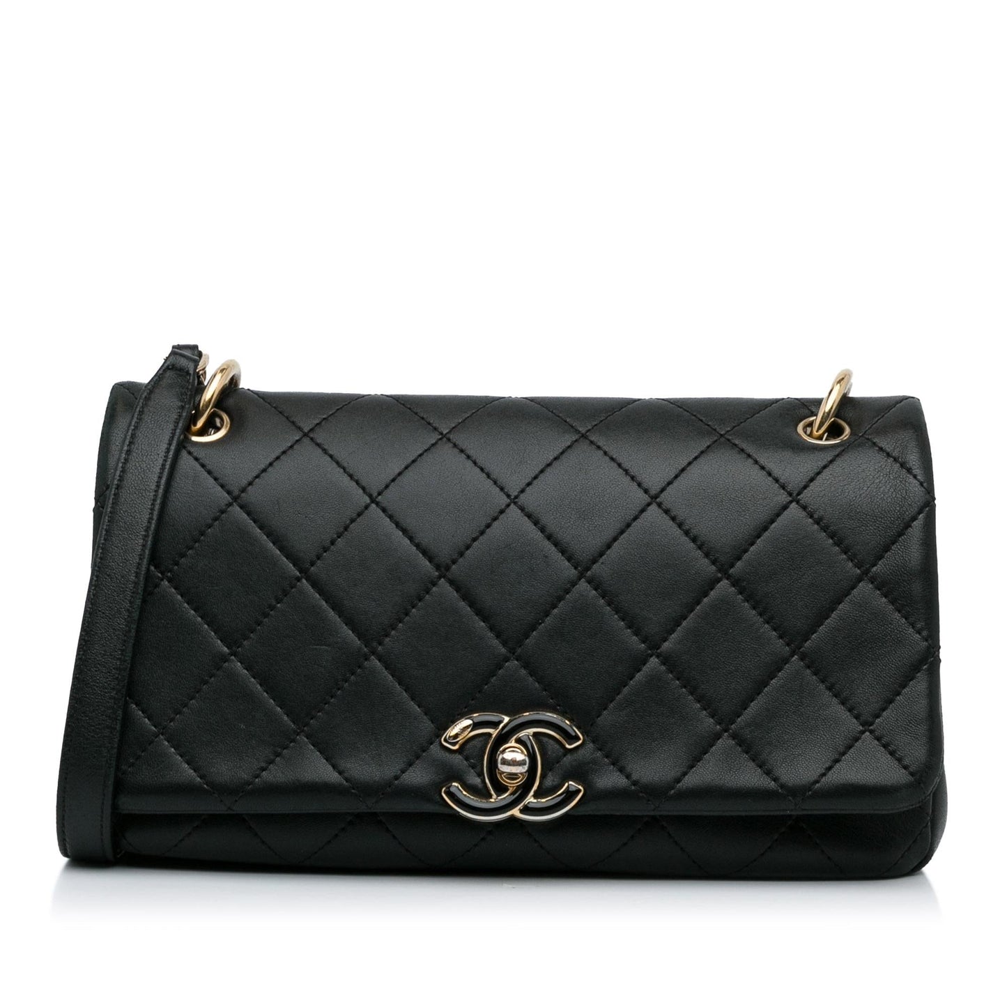 Chanel Lambskin Twist Enamel CC Flap Handbag