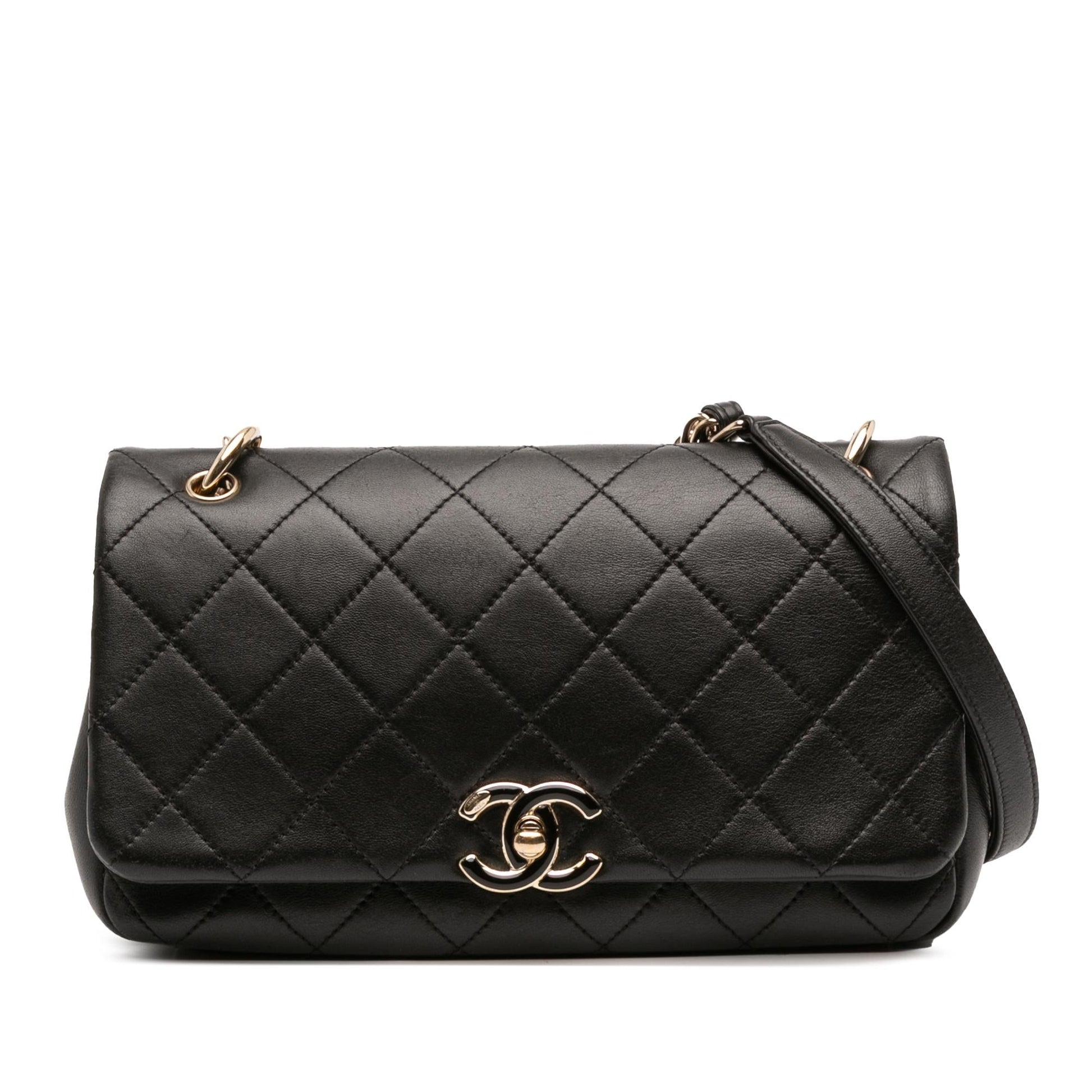 Chanel Lambskin Twist Enamel CC Flap Handbag Flap 3