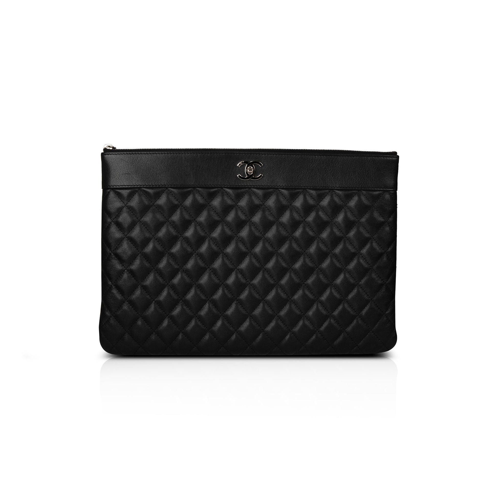 Chanel Mademoiselle Quilted O Leather Lambskin Travel Bag