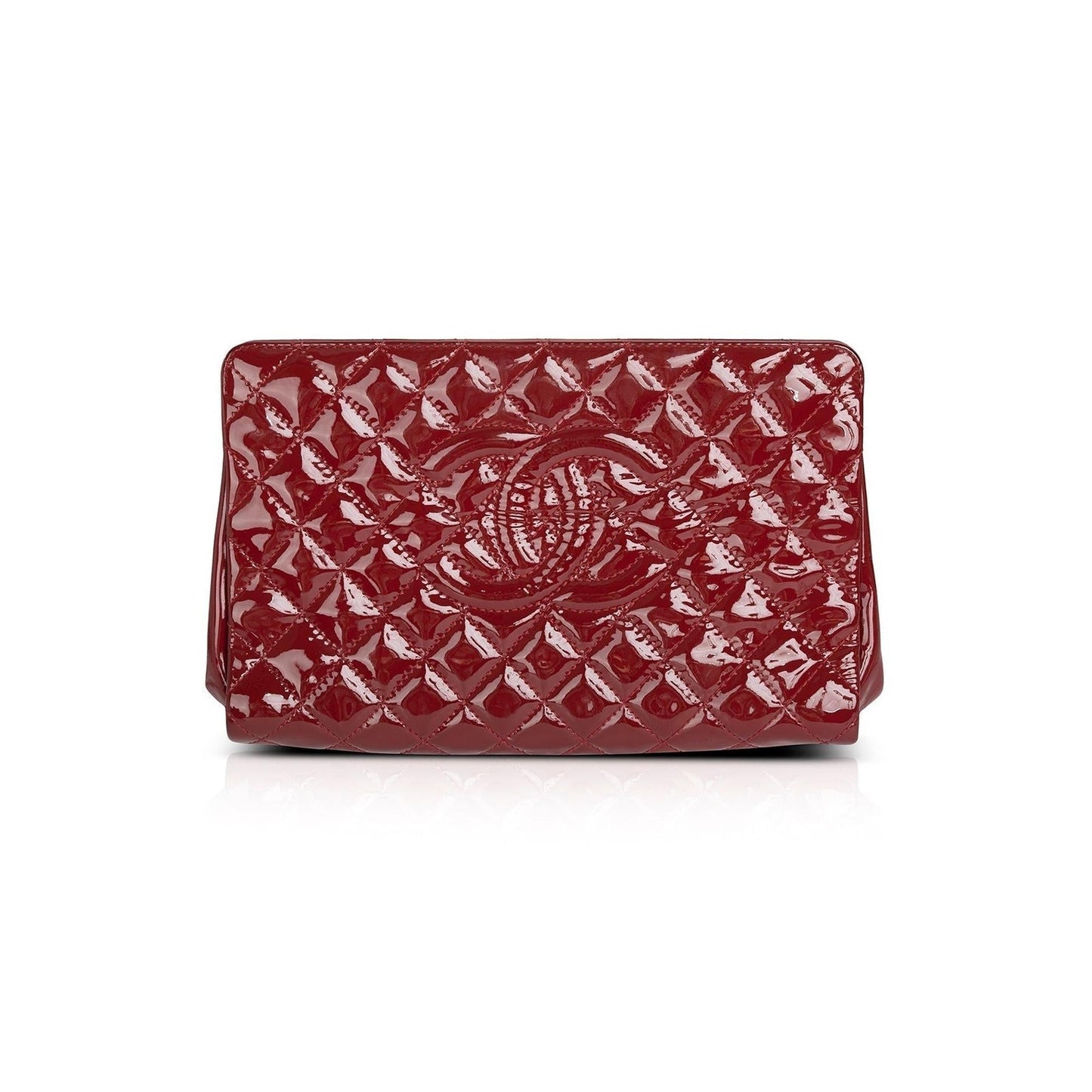 Chanel Patent Timeless CC Frame Leather Travel Bag