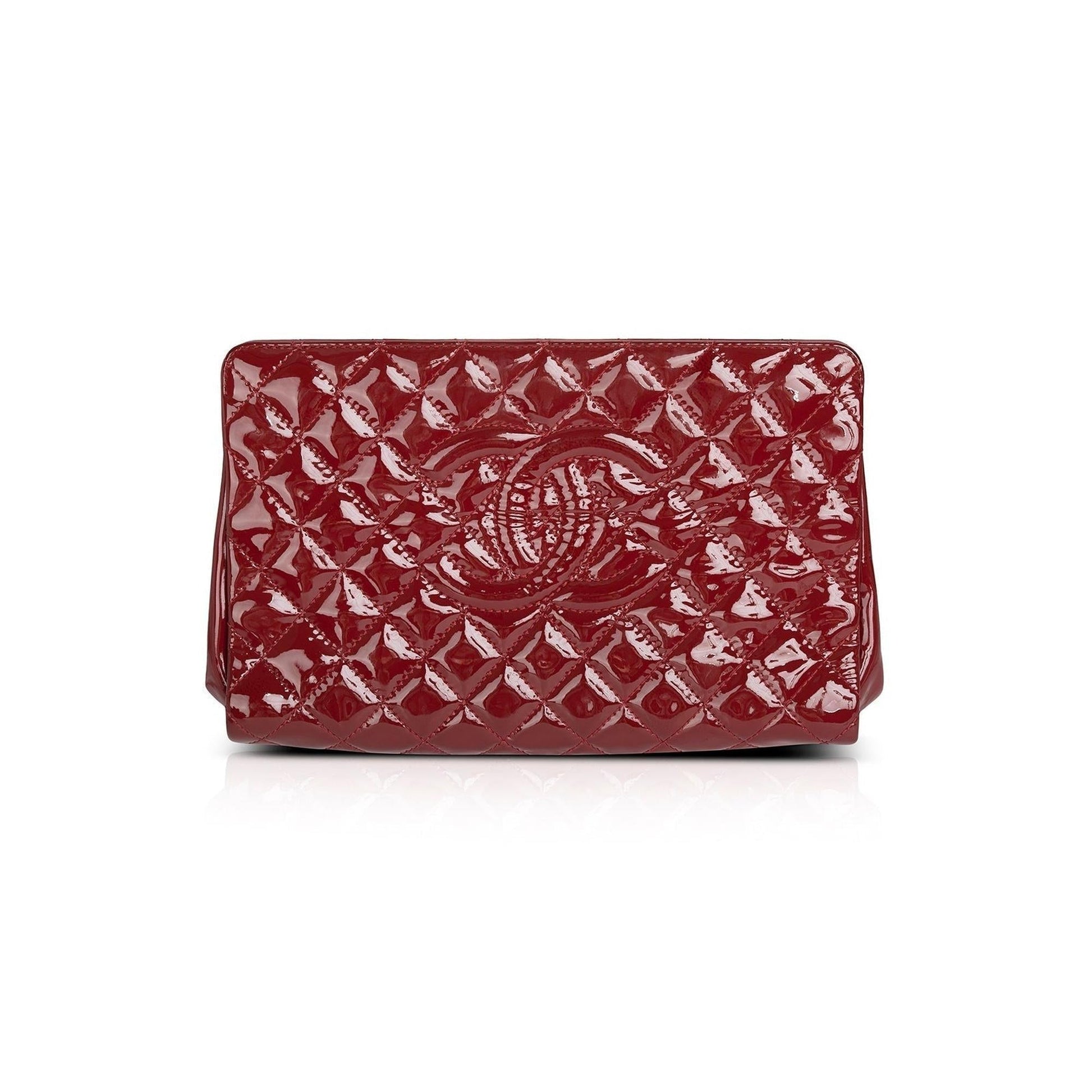 Chanel Patent Timeless CC Frame Leather Travel Bag