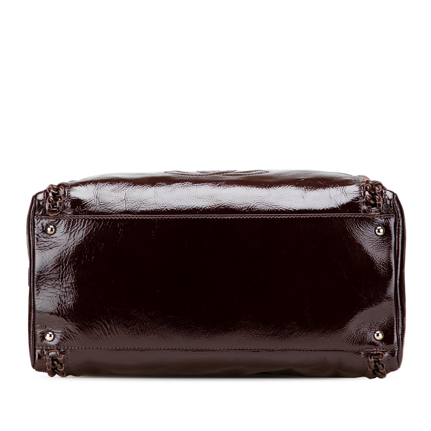 Chanel Patent Luxe Ligne Bowler Handbag