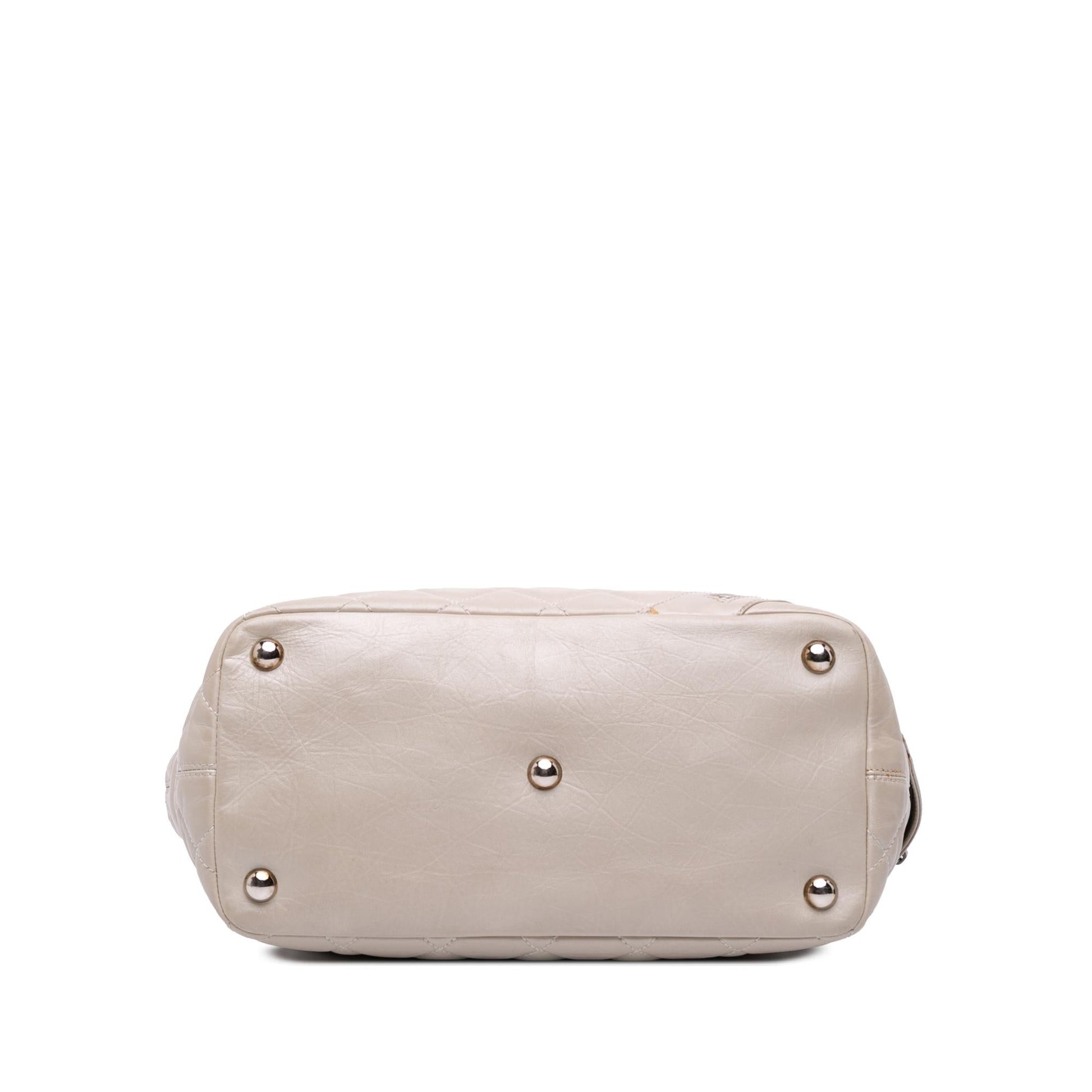 Chanel Quilted Aged Calfskin Cotton Club Tote Bag