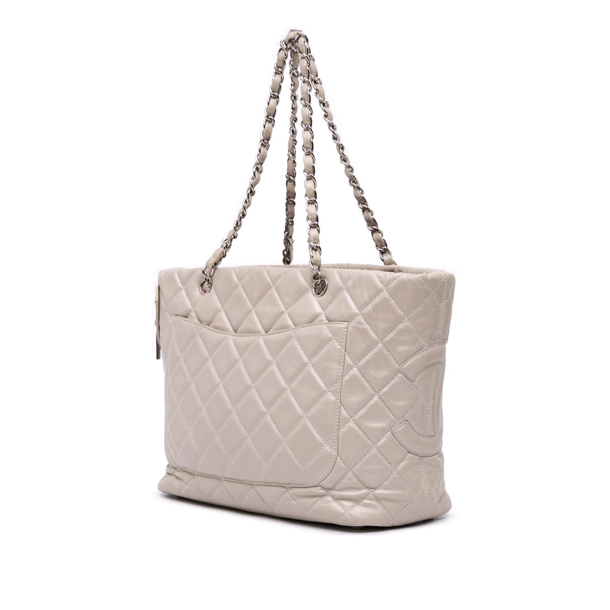 Chanel Quilted Aged Calfskin Cotton Club Tote Bag