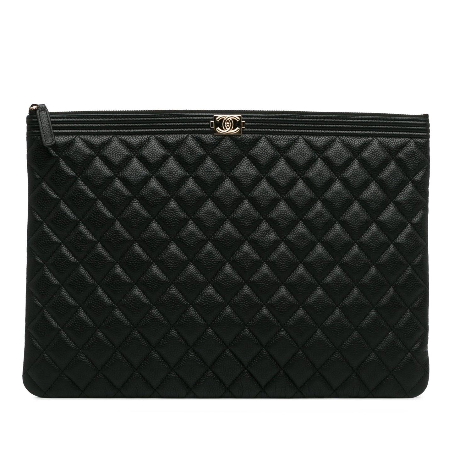 Chanel Quilted Caviar Boy O SHG-AMsEwy Clutch Bag
