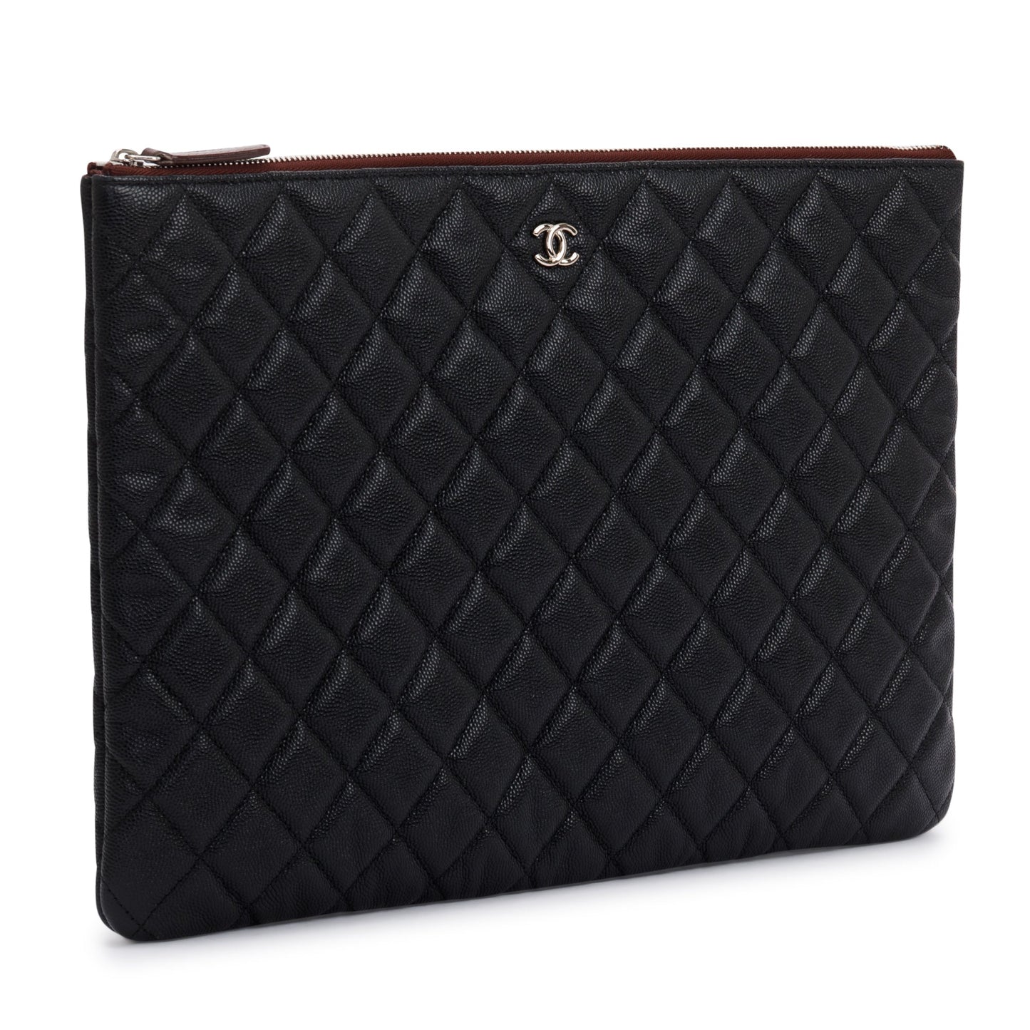 Chanel Quilted Caviar O Leather Travel Bag