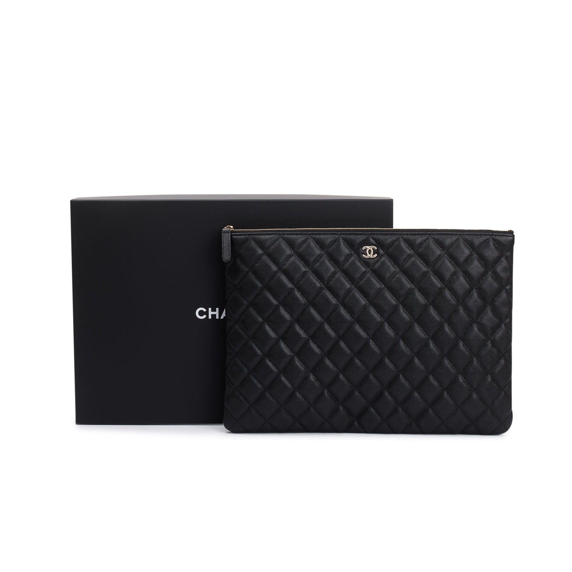 Chanel Quilted Caviar O Leather Travel Bag Authenticity Card