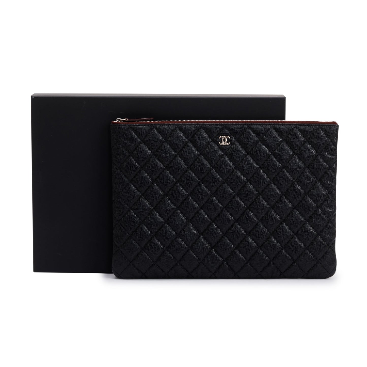 Chanel Quilted Caviar O Leather Travel Bag