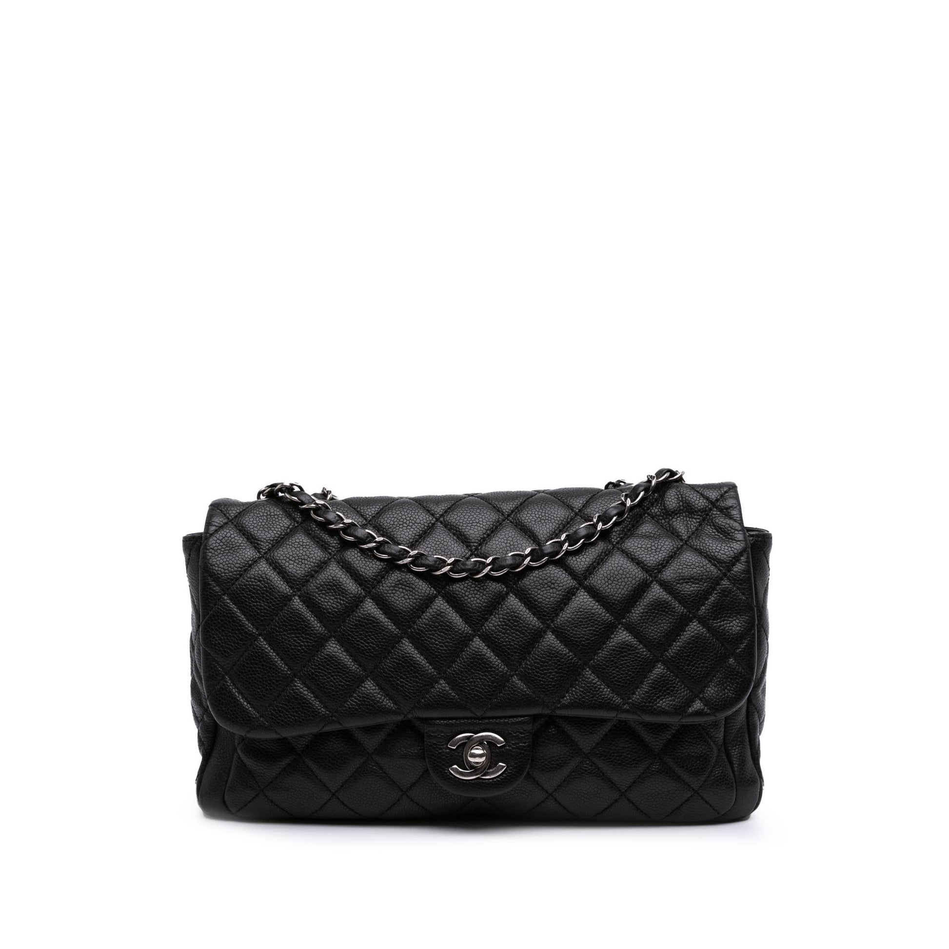 Chanel Quilted Caviar Now Forever Flap Handbag Flap 1
