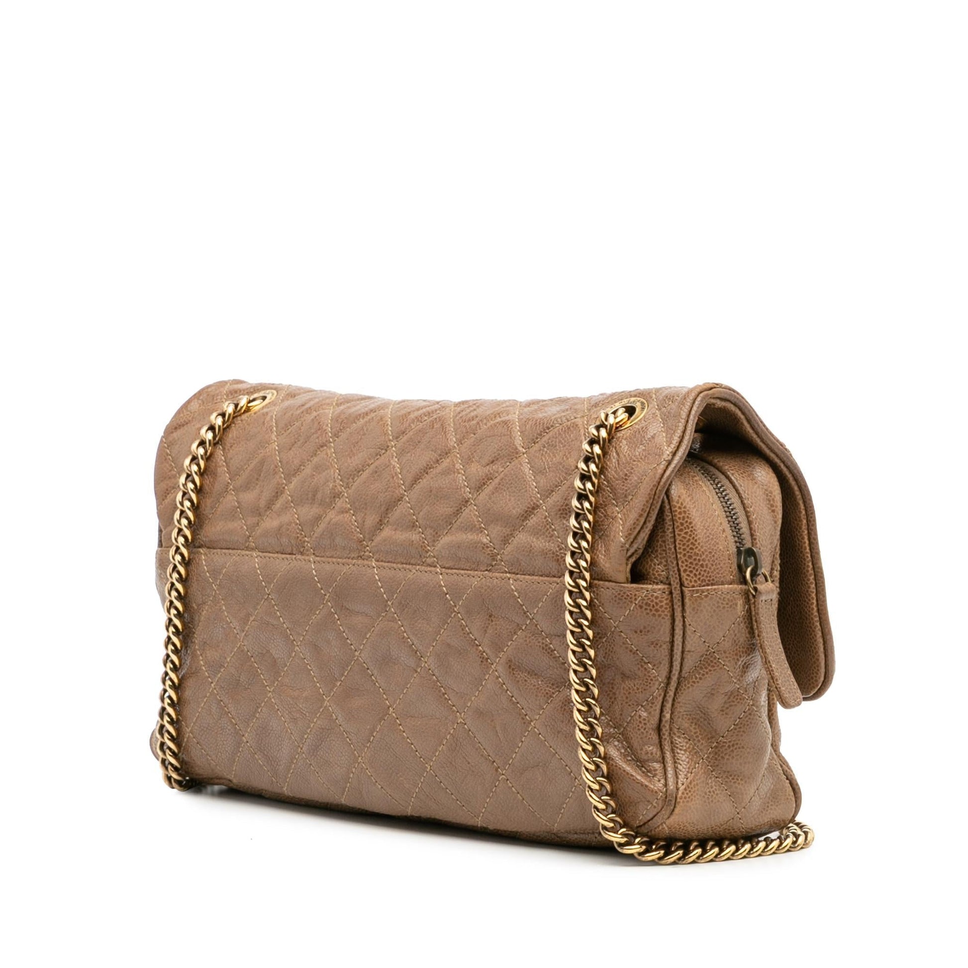 Chanel Quilted Caviar Shiva Flap Handbag