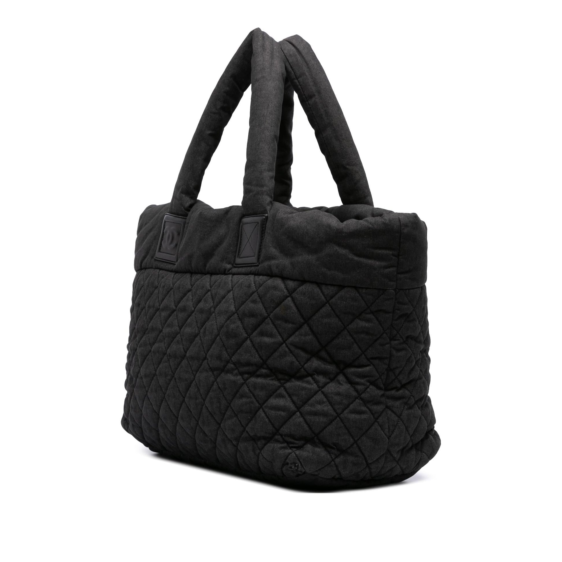 Chanel Quilted Denim Coco Cocoon Tote Bag
