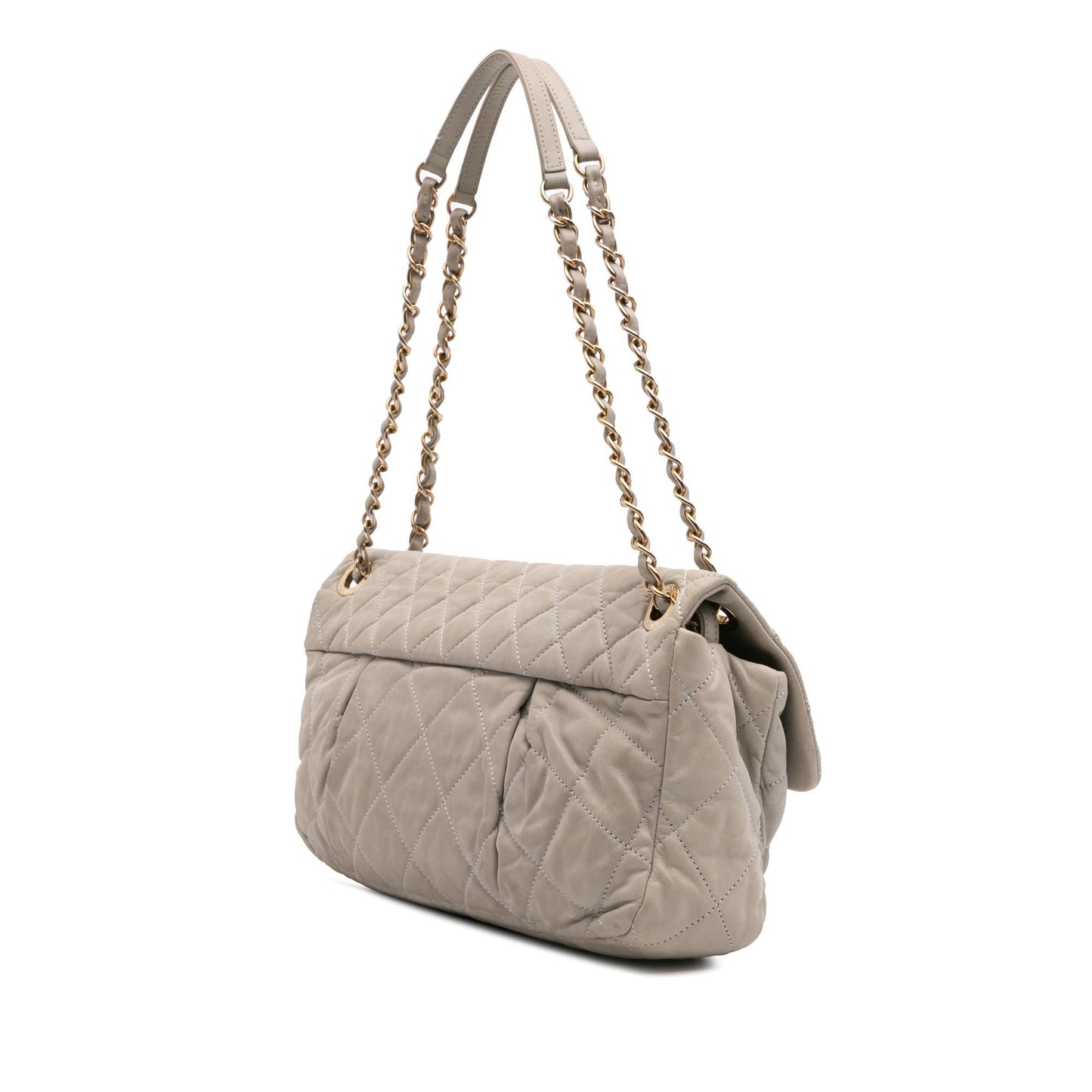 Chanel Quilted Iridescent Calfskin Coco Pleats Flap Handbag
