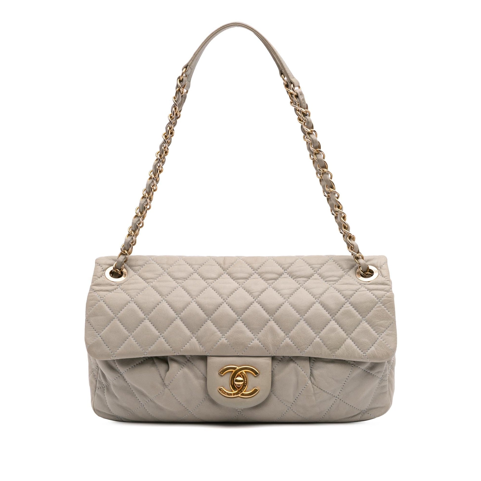 Chanel Quilted Iridescent Calfskin Coco Pleats Flap Handbag Flap 1