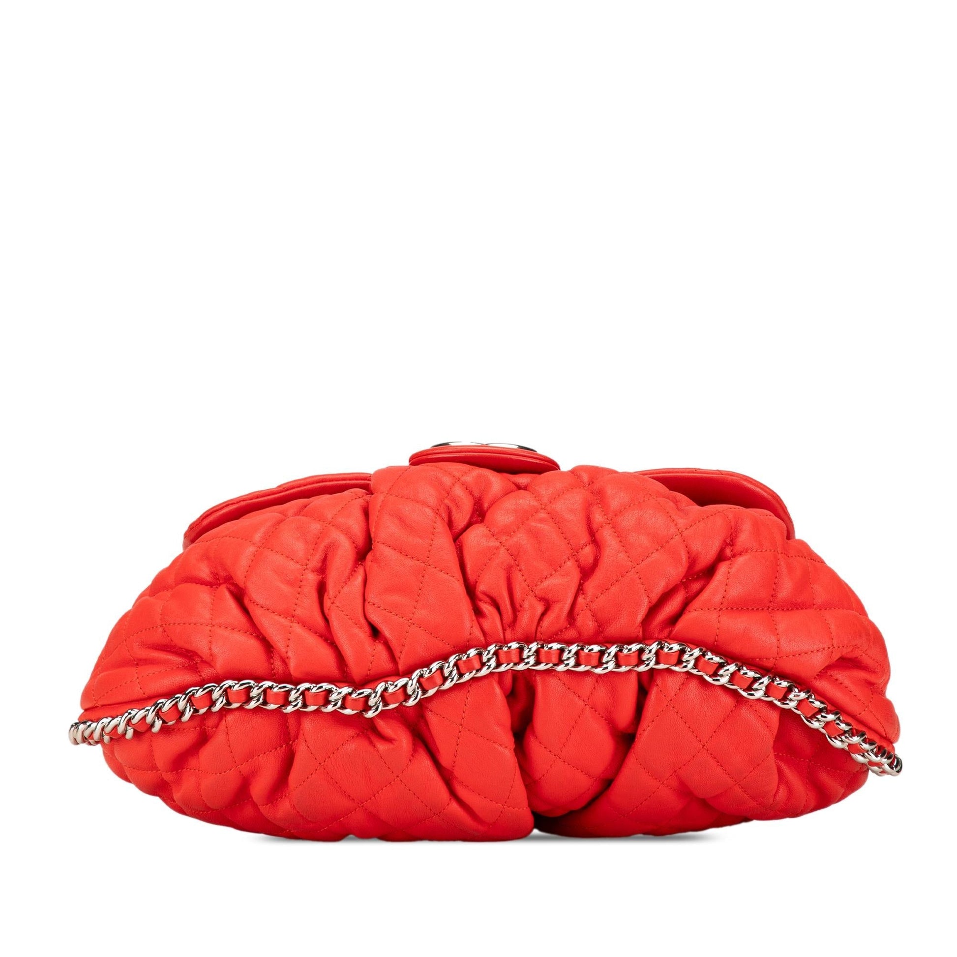 Chanel Quilted Lambskin Around Flap Handbag