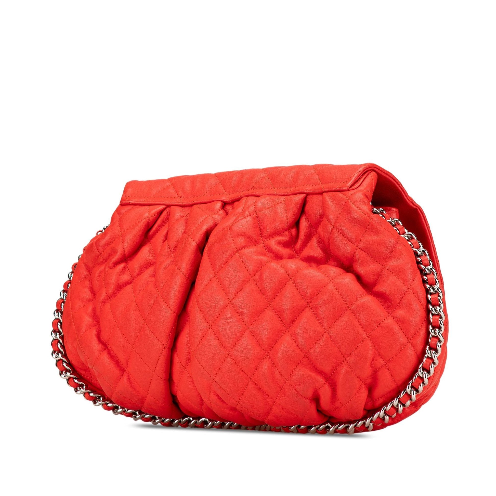 Chanel Quilted Lambskin Around Flap Handbag