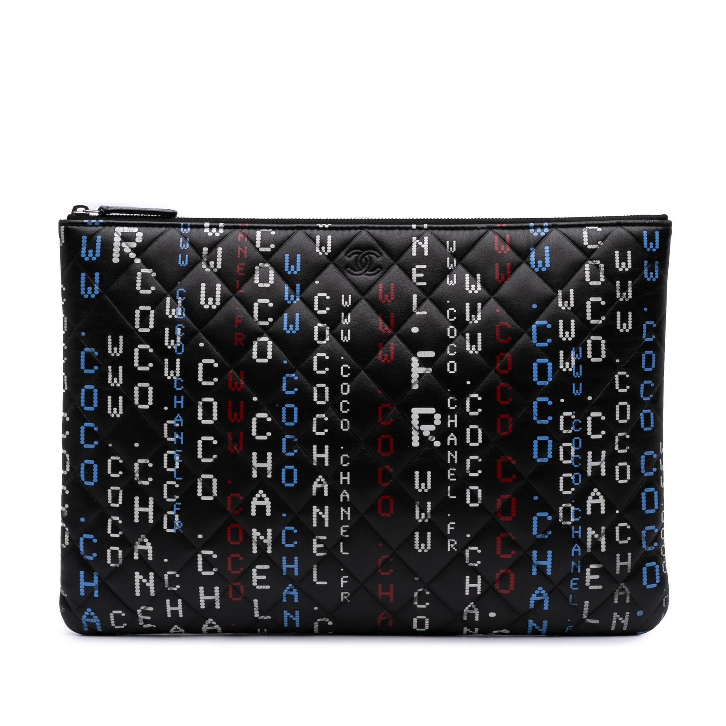 Chanel Quilted Lambskin Data Center O Clutch Bag