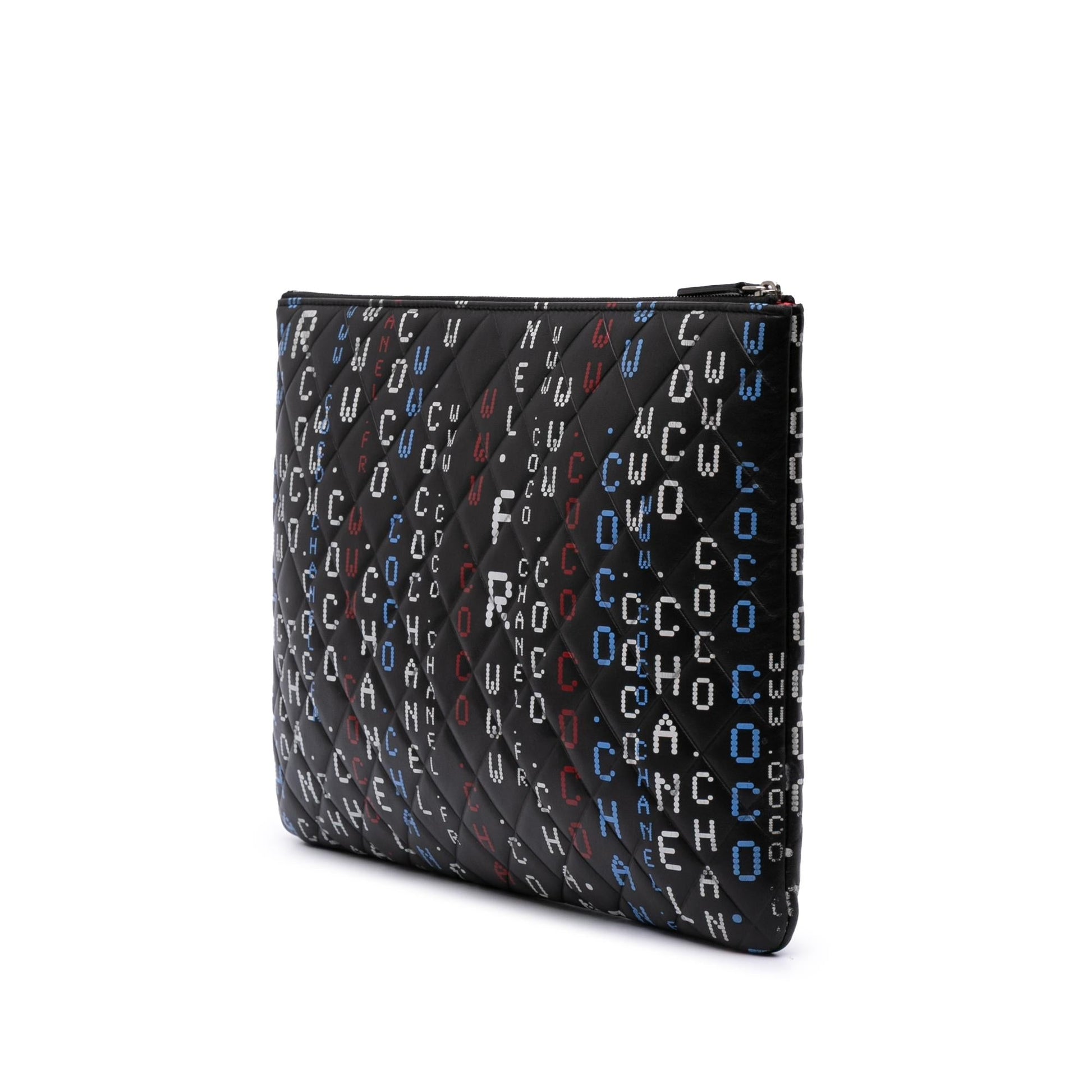 Chanel Quilted Lambskin Data Center O Clutch Bag