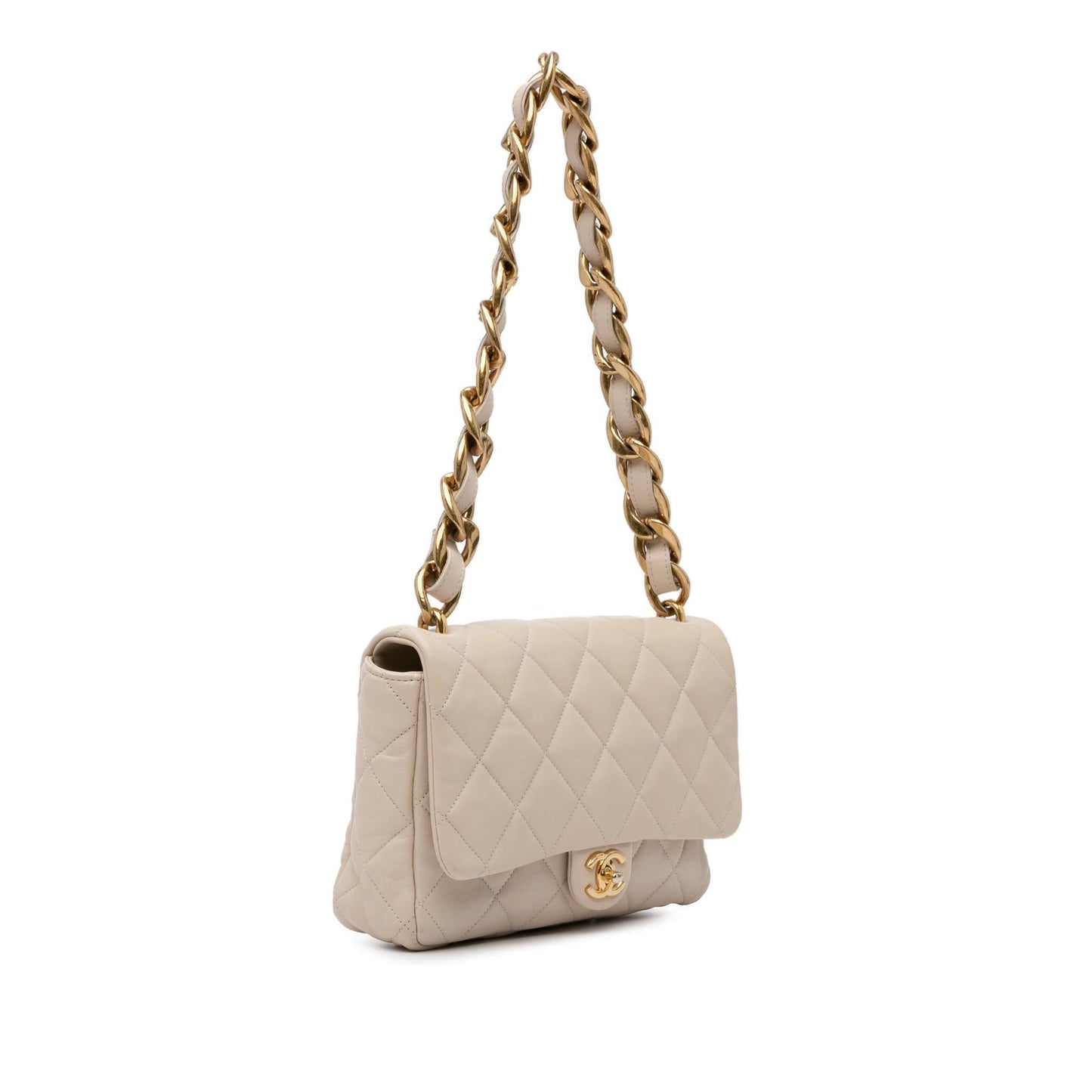 Chanel Quilted Lambskin Funky Town Flap Handbag