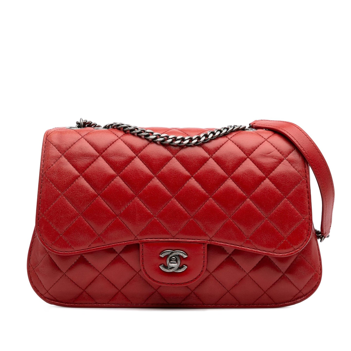 Chanel Quilted Lambskin Natural CC Flap Handbag