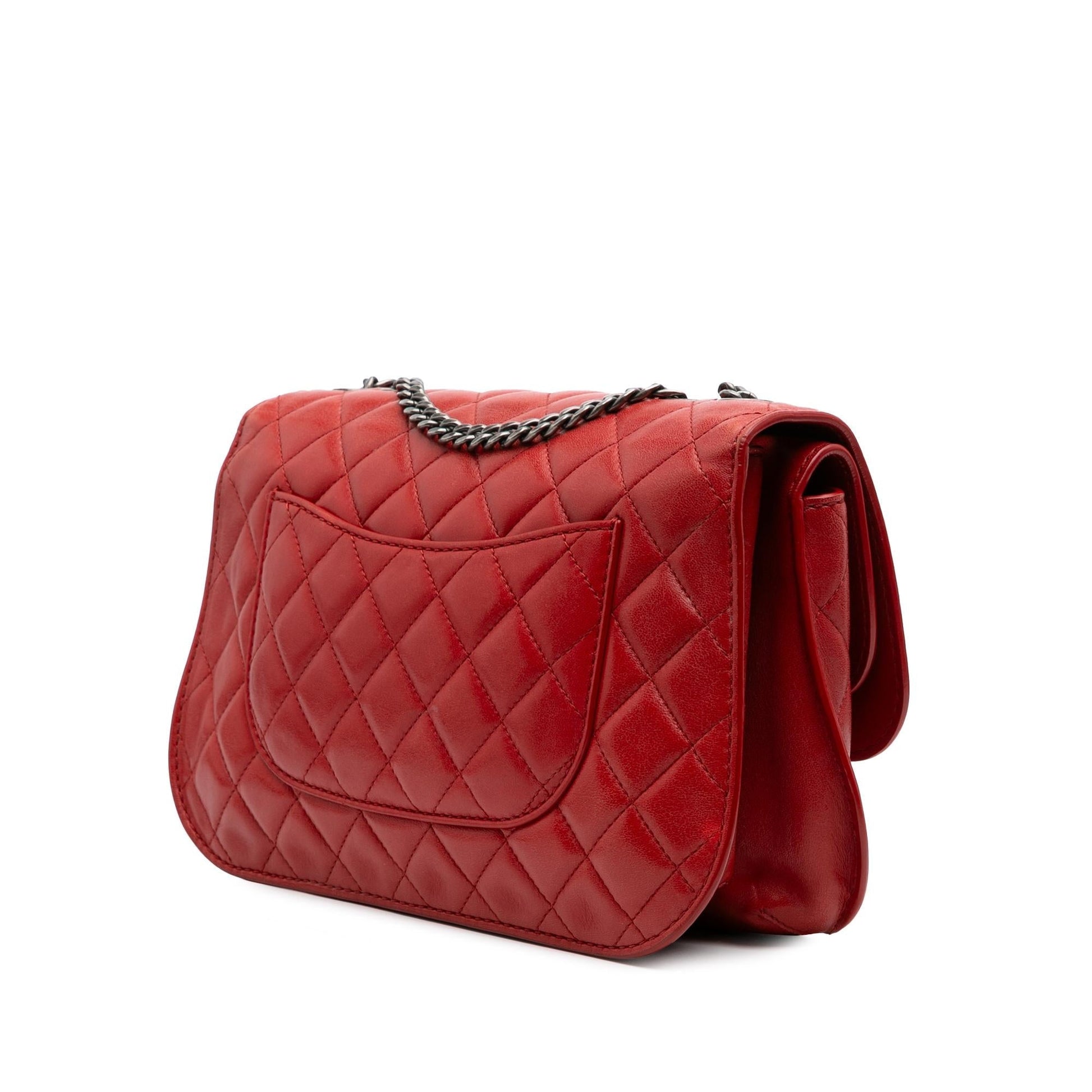 Chanel Quilted Lambskin Natural CC Flap Handbag