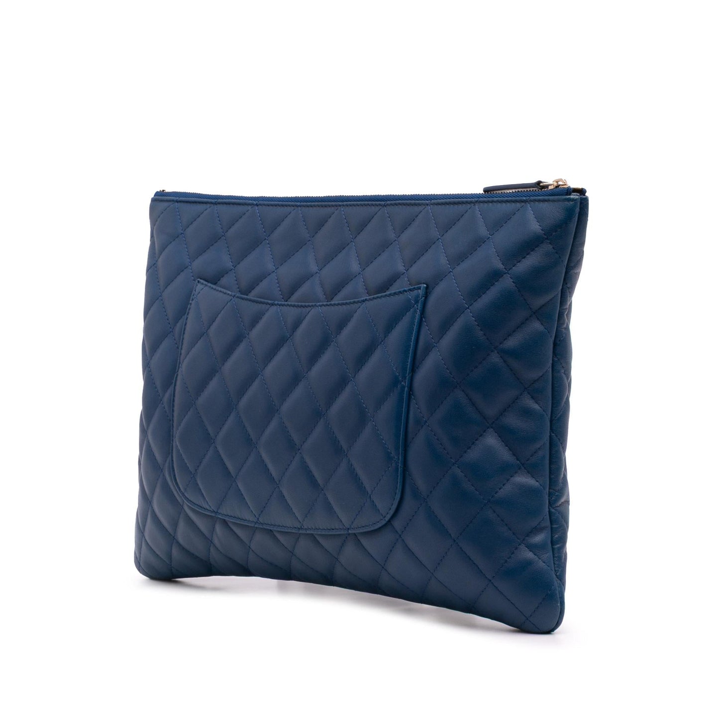 Chanel Quilted Lambskin O Clutch Bag Clutch 2