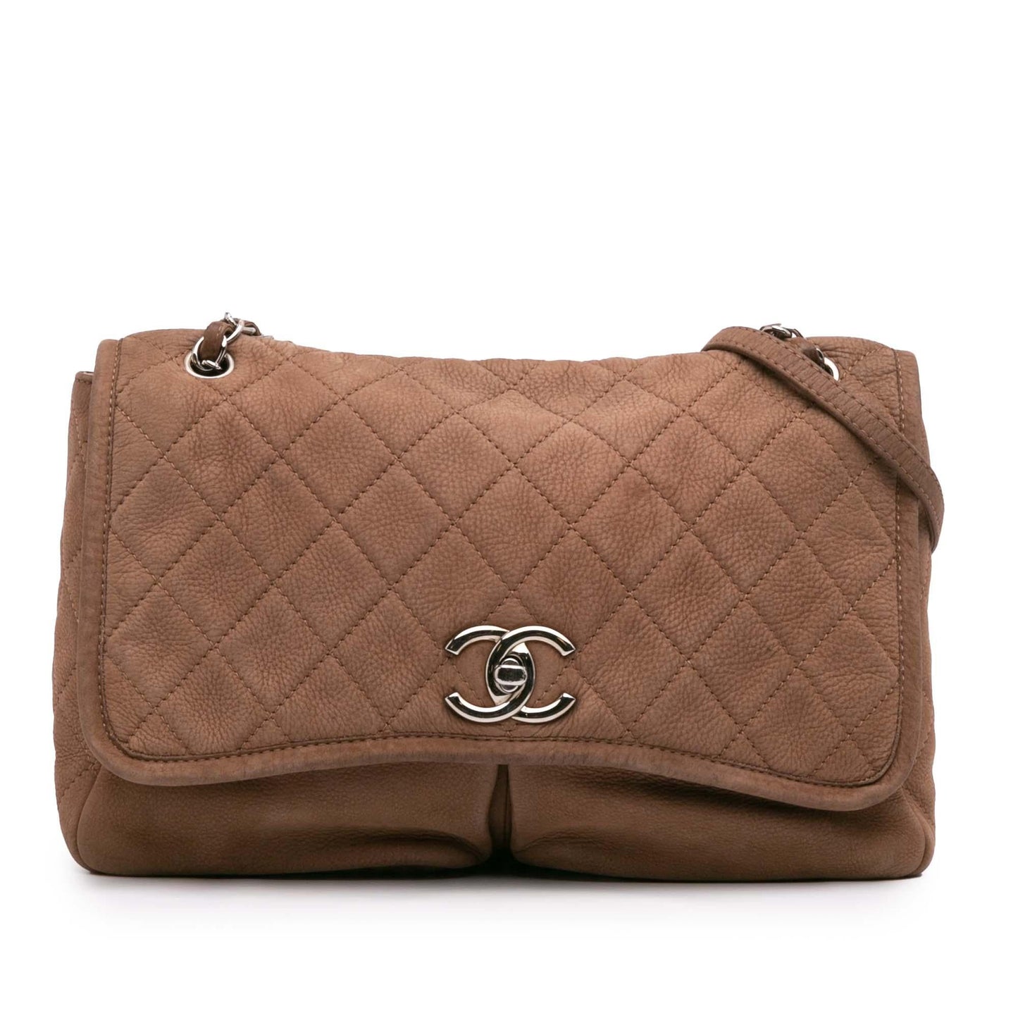 Chanel Quilted Nubuck Natural Beauty Split Pocket Handbag Flap 1