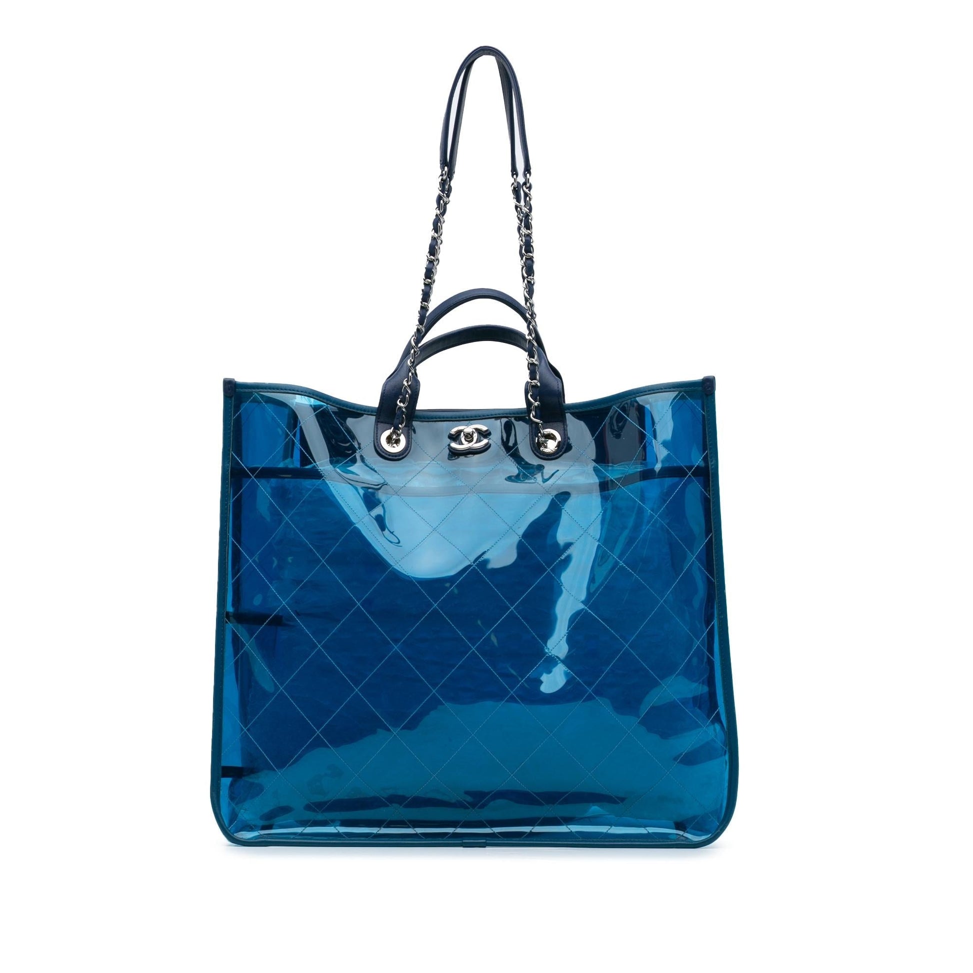 Chanel Quilted PVC Coco Splash Shopping Tote Bag
