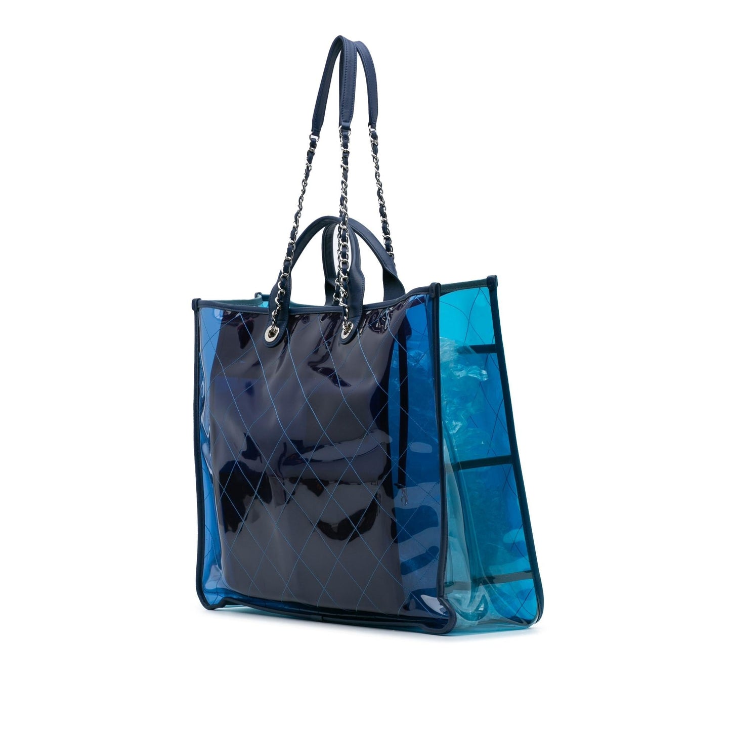 Chanel Quilted PVC Coco Splash Shopping Tote Bag
