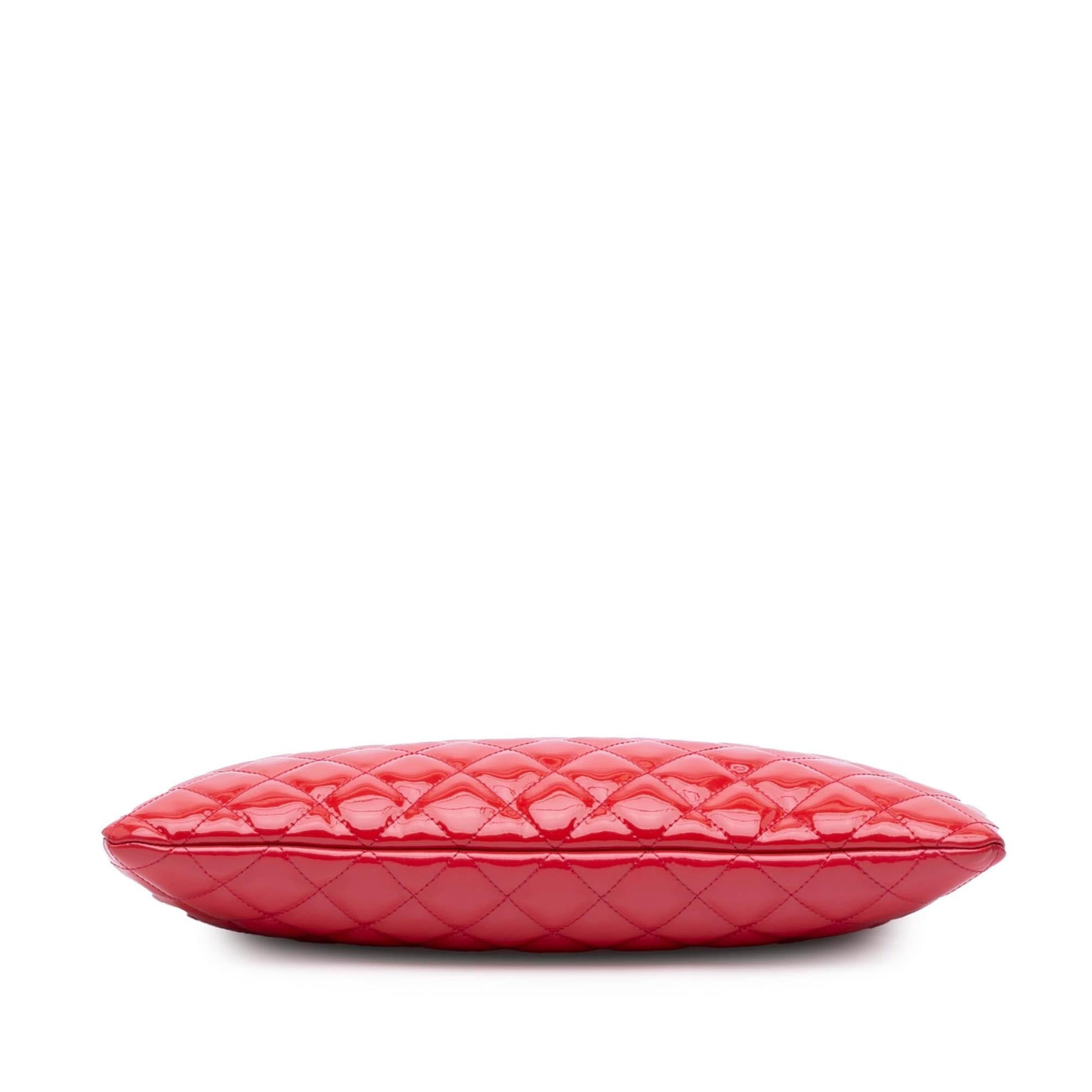 Chanel Quilted Patent O Clutch Bag