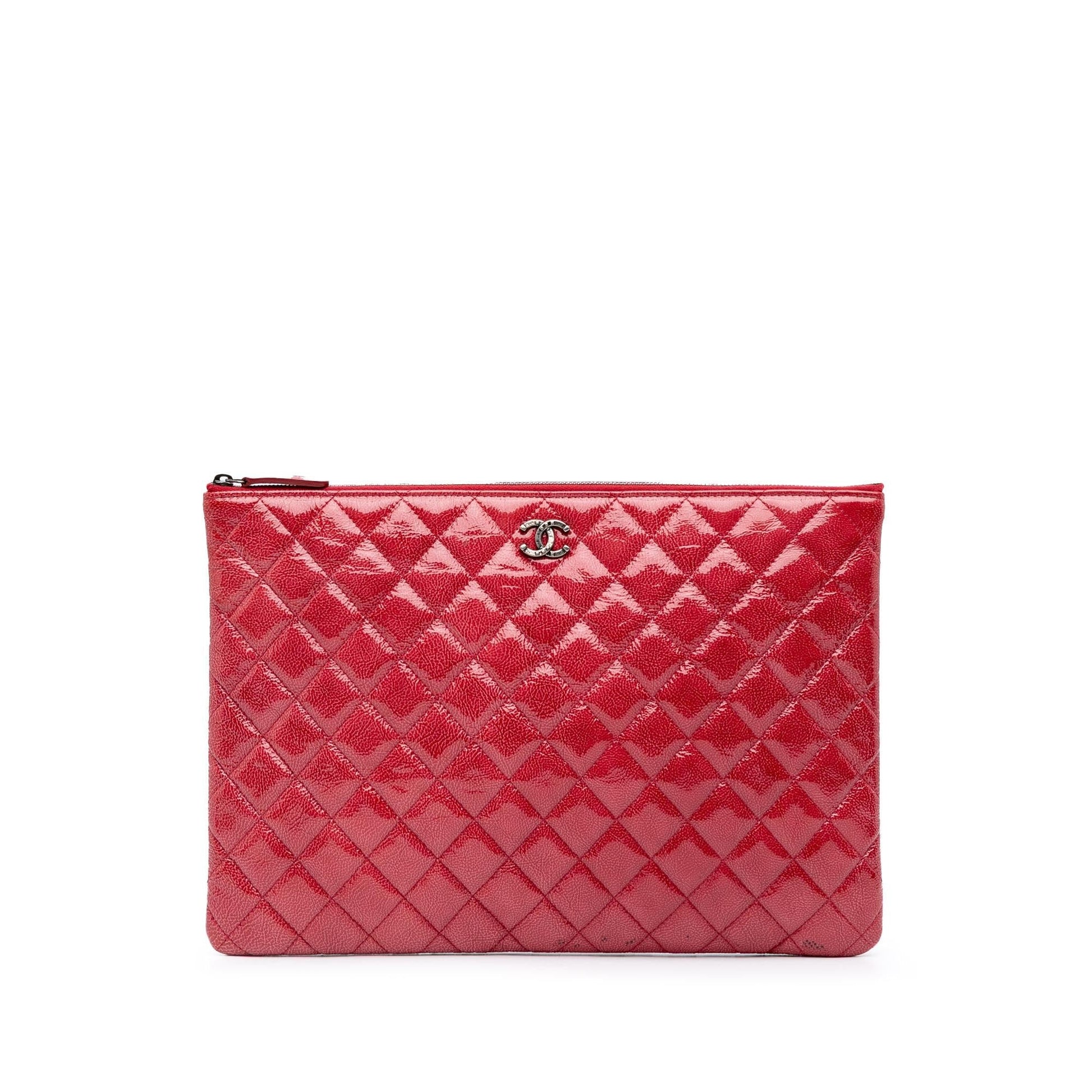 Chanel Quilted Patent O Clutch Bag Clutch 1