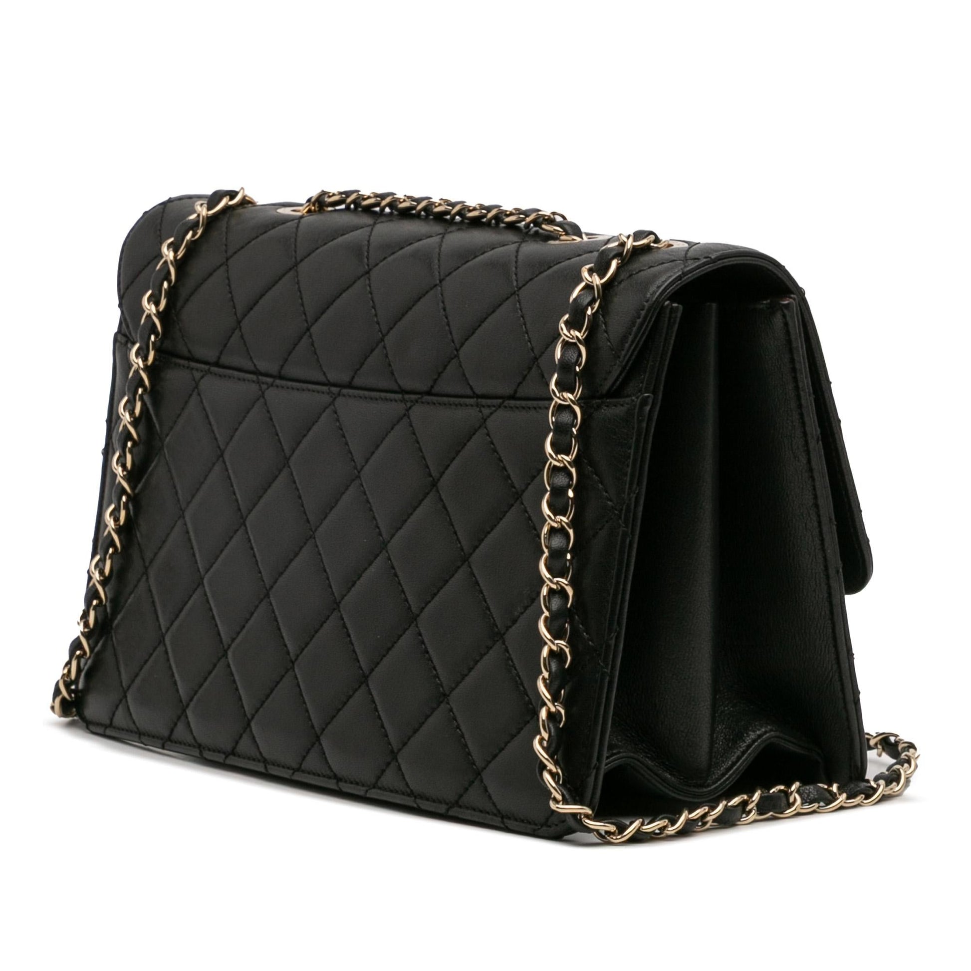 Chanel Sheepskin Beauty Flap Lock Handbag