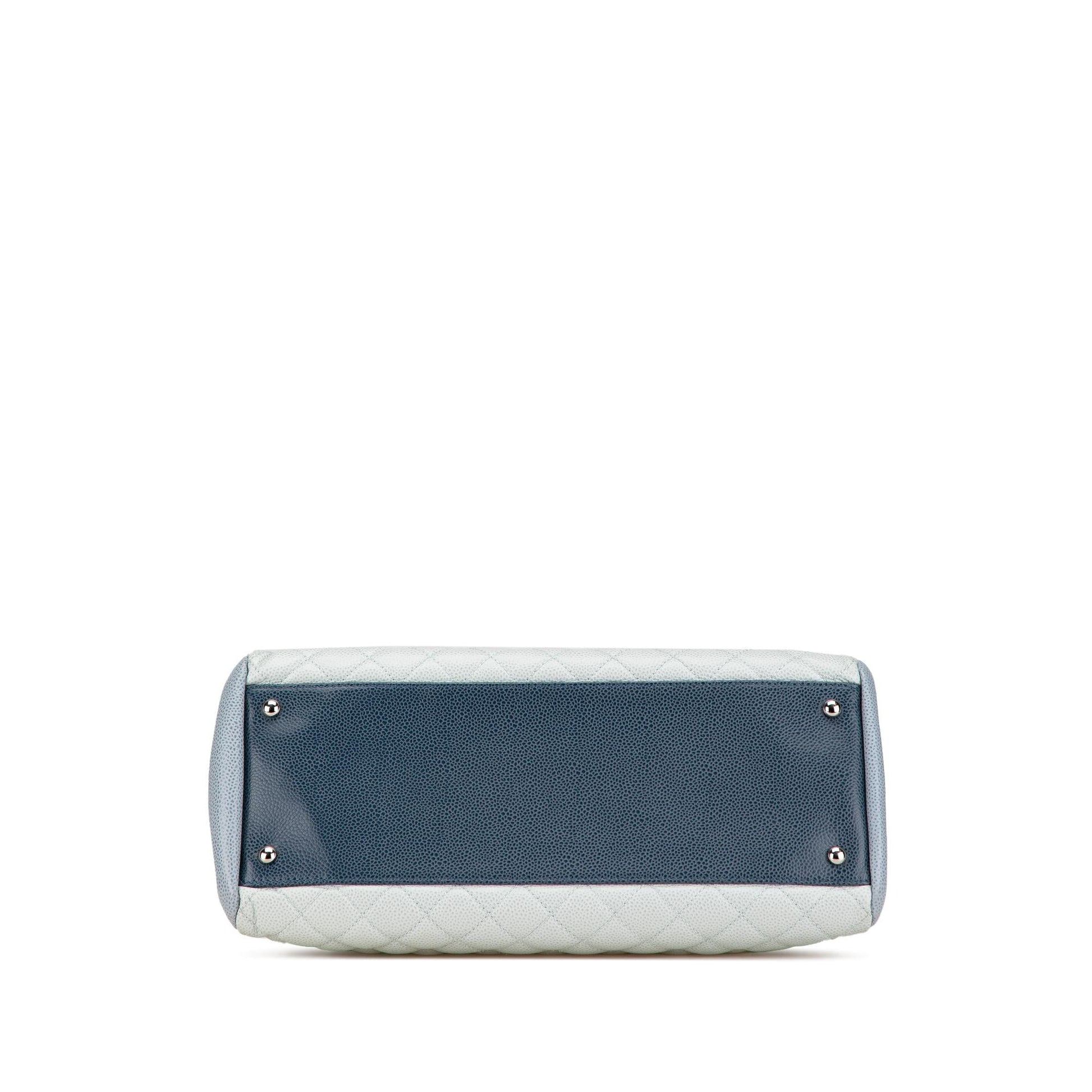 Chanel Tricolor Caviar Just Mademoiselle Bowling Handbag