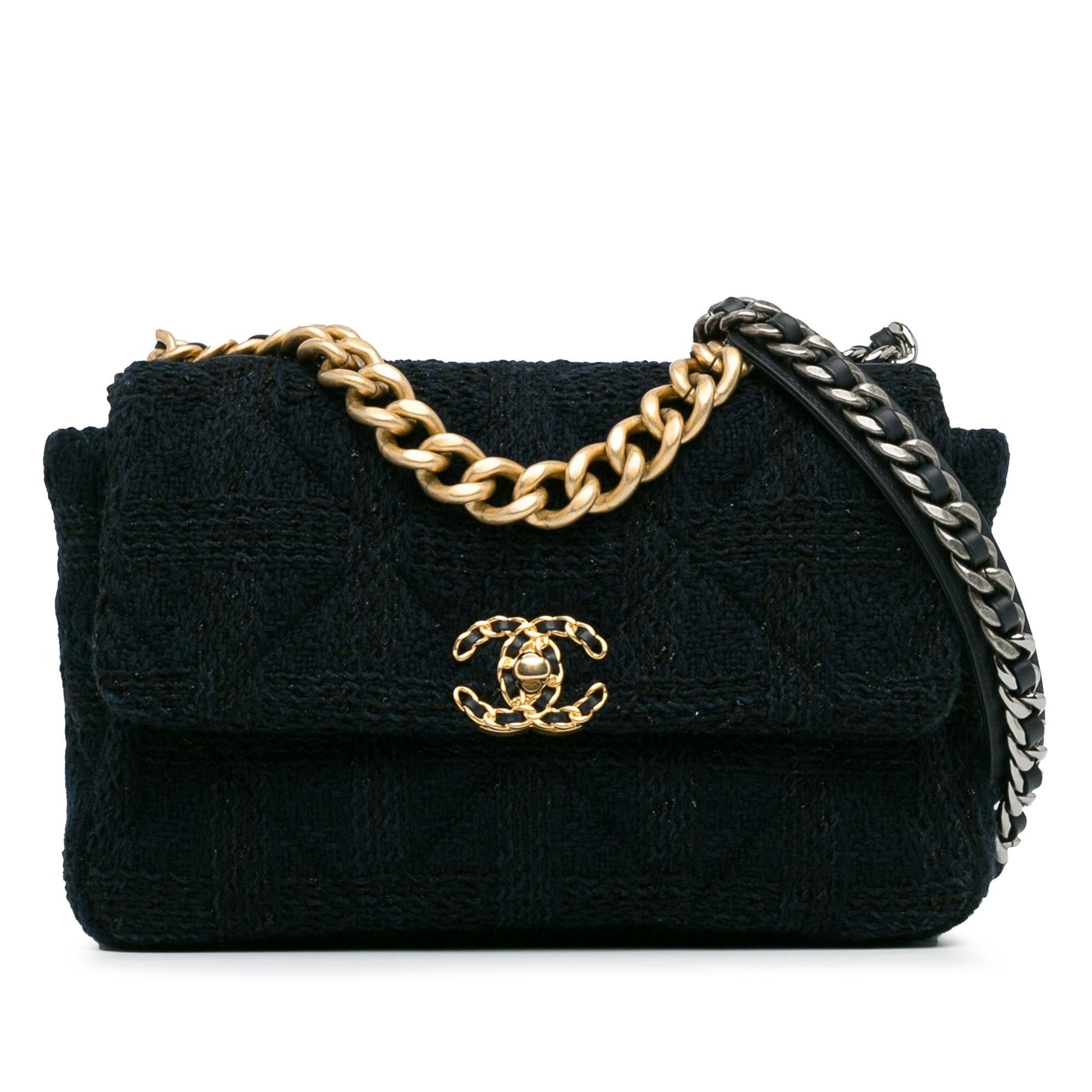 Chanel Large Tweed 19 Flap (Shg-R20Hmt) Bag